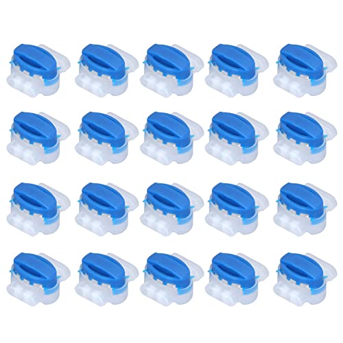 20Pcs 3-Wire Plastic Terminal Blocks - Electrical Wire Connectors for Engineering & Robotic Lawn Mowers - Secure Locking Mechanism for Reliable Wiring Connections - Ideal for DIY Projects, Home Appliances, and Outdoor Power Equipment