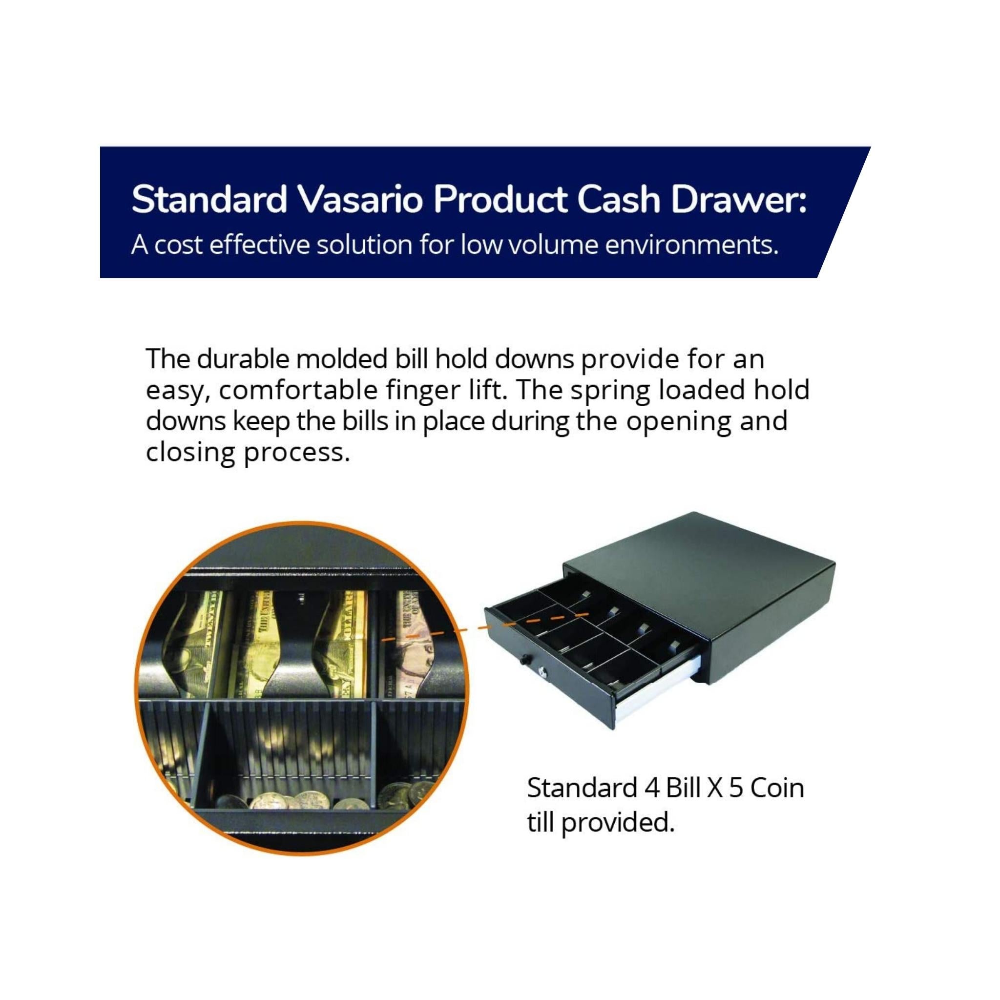 APG Vasario 1416 Standard Duty Cash Drawer - Secure Non-Media Cash Register Drawer for Retail Stores, Restaurants & Small Businesses