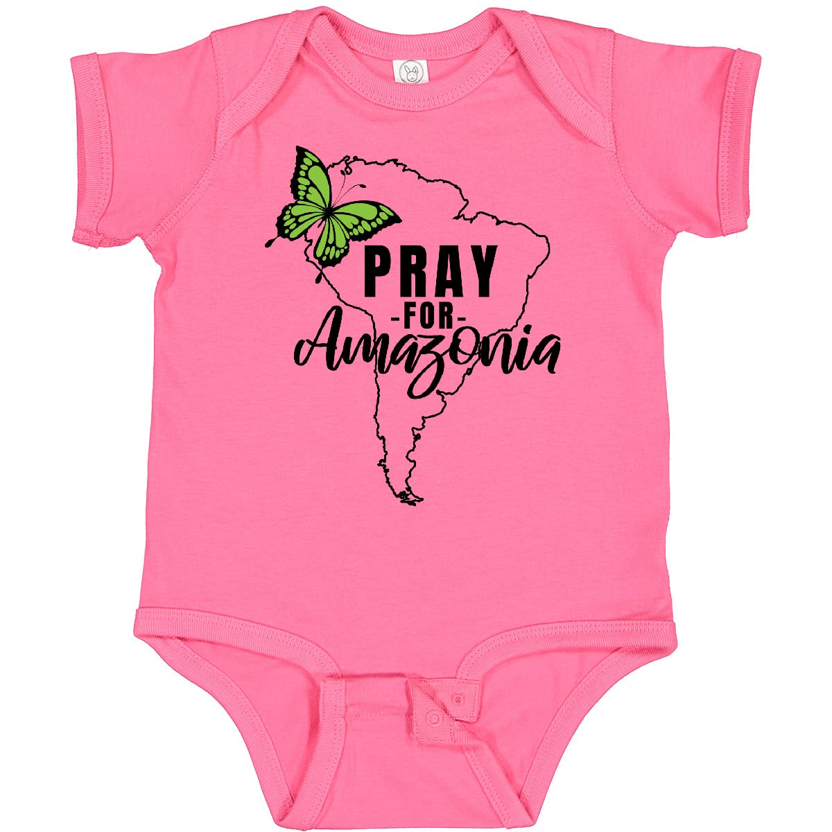 Inktastic Pray for Amazonia South America Silhouette Baby Bodysuit - Cute Graphic Onesie for Infants, Eco-Friendly Outfit for Casual Wear & Family Photos