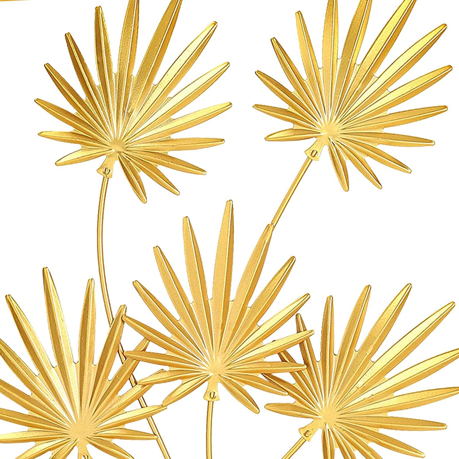 Metal Wall Art Decor - Elegant Iron Leaf Sculpture for Home & Office | Palm Design for Bedroom, Living Room & Office Spaces | Unique Hanging Ornament for Modern Interior Design