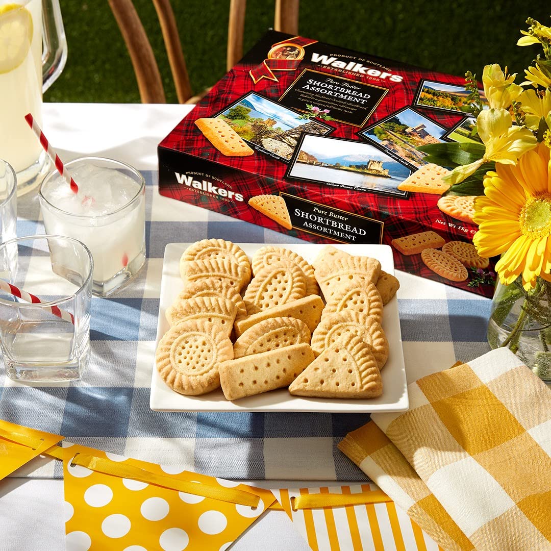 Walker's Shortbread Traditional Assorted Cookies - All-Butter Scottish Shortbread Biscuits, 35.3 Oz Gift Box | Perfect for Tea Time, Holiday Gifts & Office Snacks