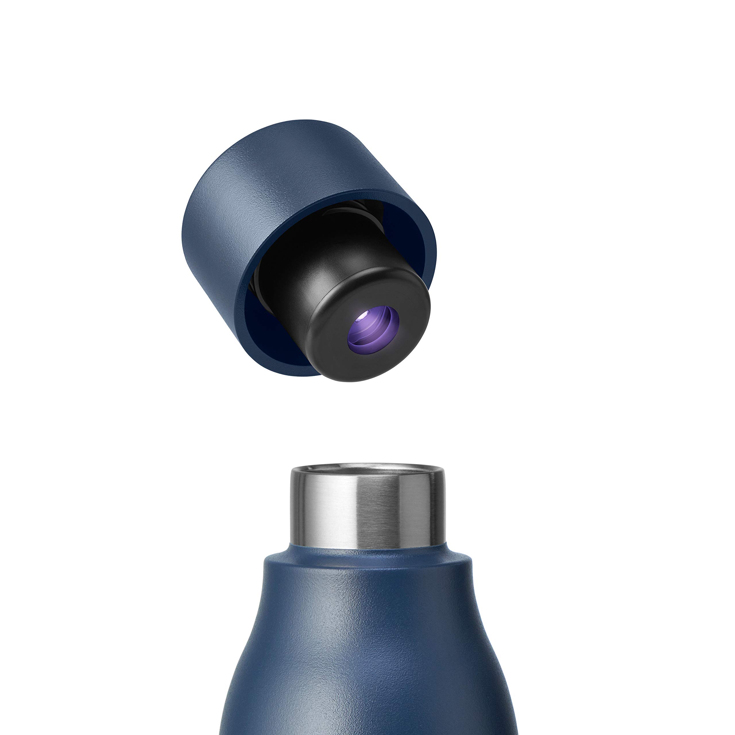 LARQ PureVis 25 oz Self-Cleaning Insulated Stainless Steel Water Bottle with UV Water Purifier | Award-Winning Design, Reusable & Travel Friendly | Monaco Blue | Perfect for Hiking, Gym & Daily Hydration
