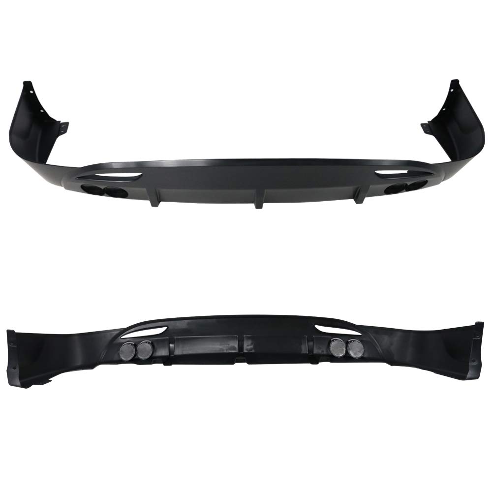 IKON MOTORSPORTS Rear Bumper Lip Spoiler for 2010-2014 Hyundai Elantra 4-Door Sedan | Factory Style PP Black Rear Splitter | Enhances Aerodynamics & Sporty Look | Perfect for Car Enthusiasts & Street Racing