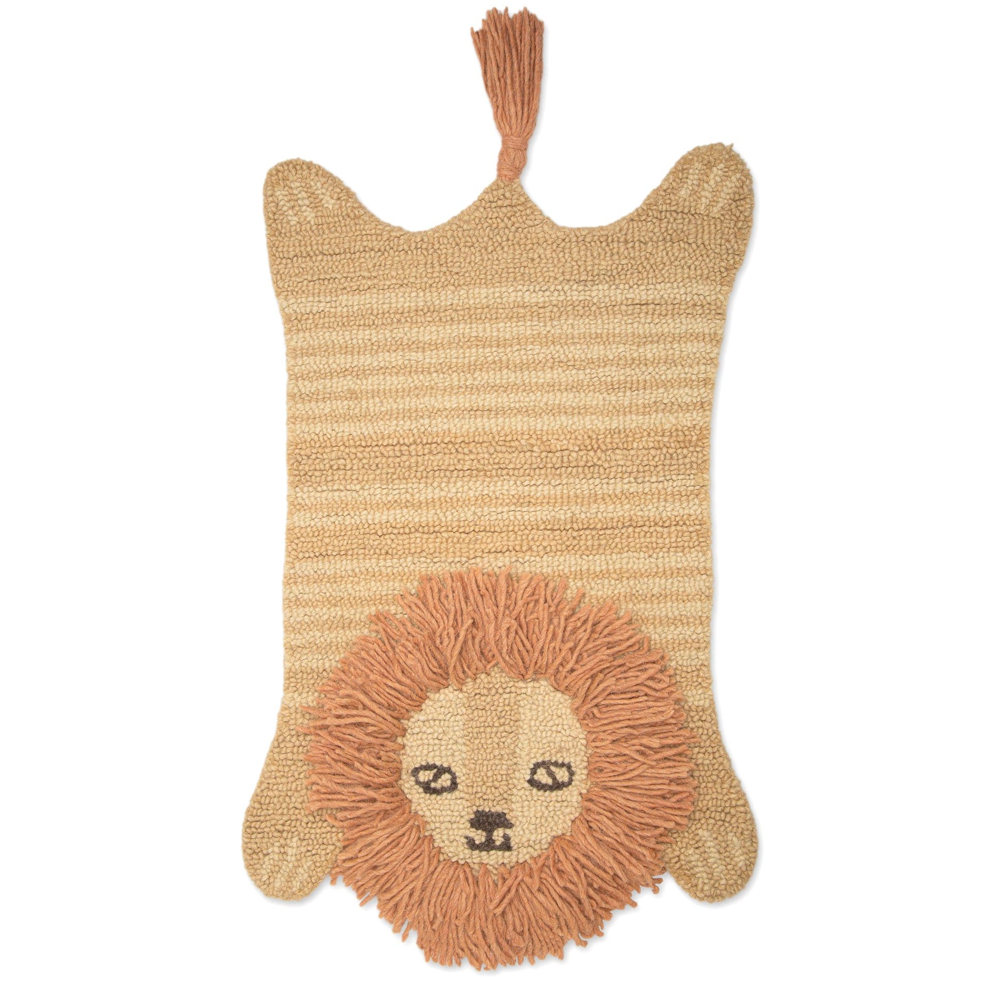 Soft and Plush Baby Lion Shape Rug - Non-Slip Nursery Floor Mat for Kids Room Decor, Playroom, and Toddler Safe Crawling Area
