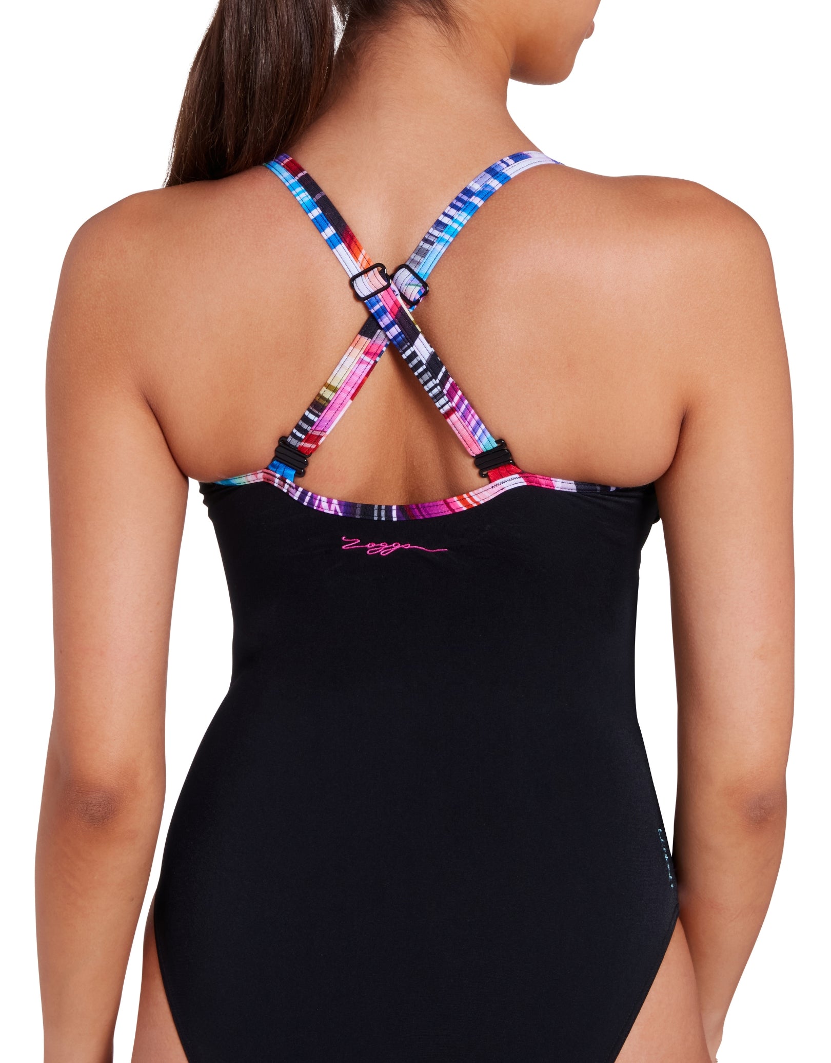 Prism Geo Multiway Swimsuit - Adjustable Straps & Stylish Black/Multi Color - Perfect for Beach, Pool & Summer Vacations