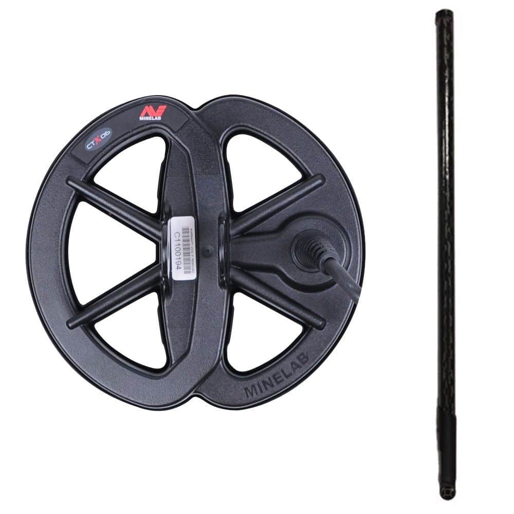 Minelab Smart Coil 6 & Carbon Fiber Shaft for CTX 3030 Metal Detector - Lightweight Waterproof Search Coil & Durable Shaft for Treasure Hunting, Beach & Field Metal Detecting