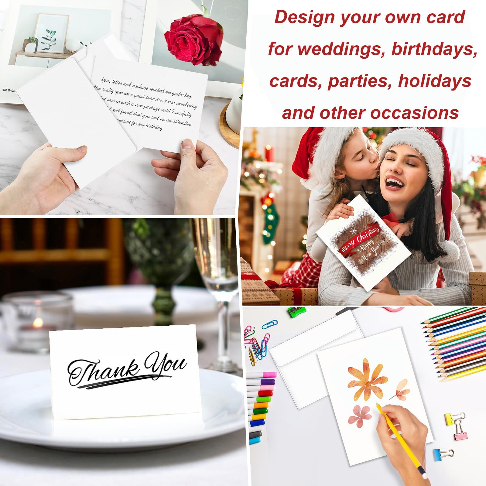 25 Pack 4x6 Blank White Invitation Cards with Self-Seal Envelopes | Premium Cardstock for DIY Greeting Cards, Wedding Invitations, Photo Cards | Perfect for Handmade Crafts, Party Invites & Special Occasions