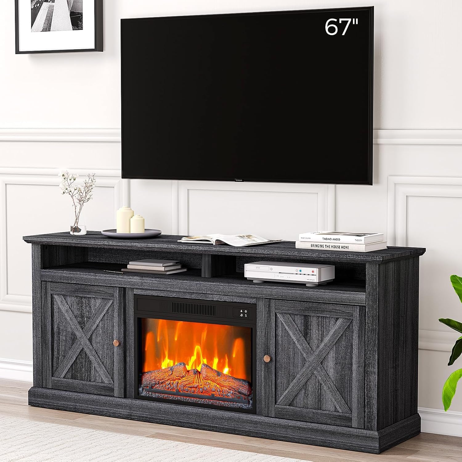 Electric Fireplace TV Stand for 58