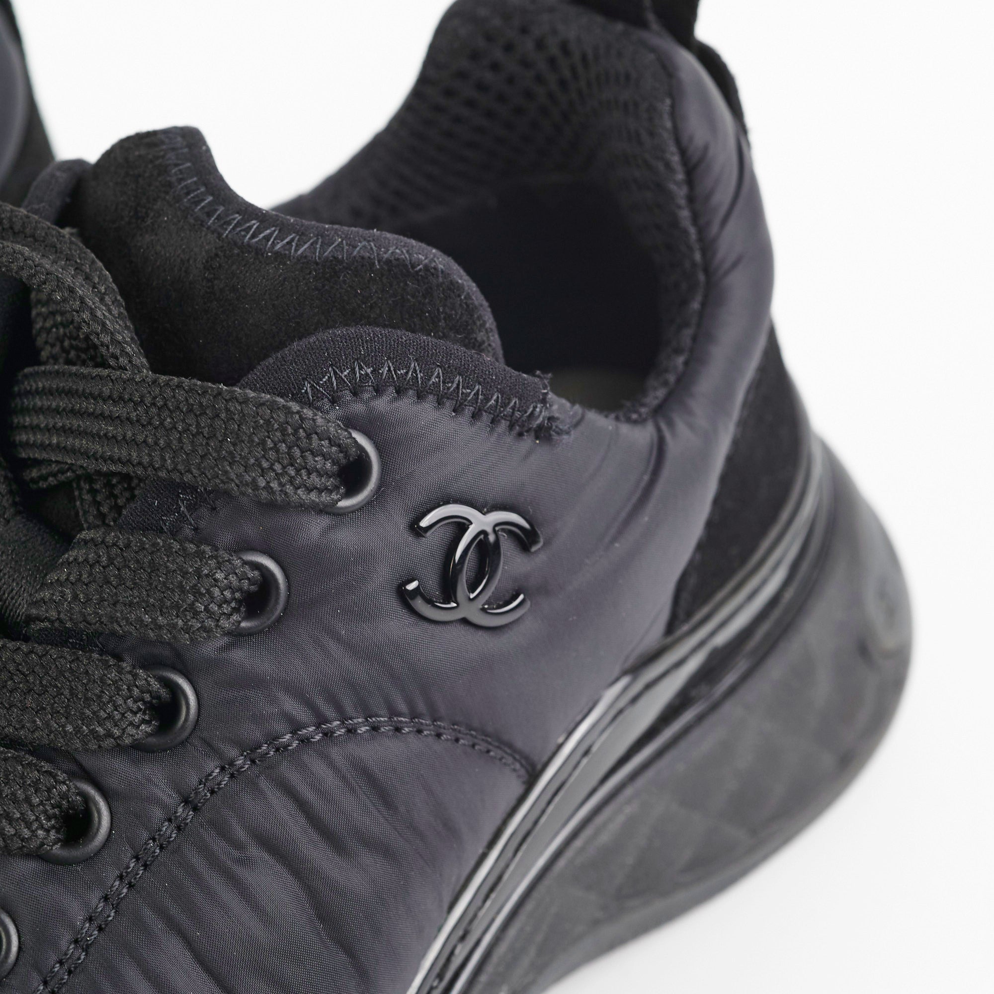 Chanel Black Sneakers for Women - Size 35 | Classic Luxury Fashion Shoes for Casual Wear, Street Style & Everyday Comfort