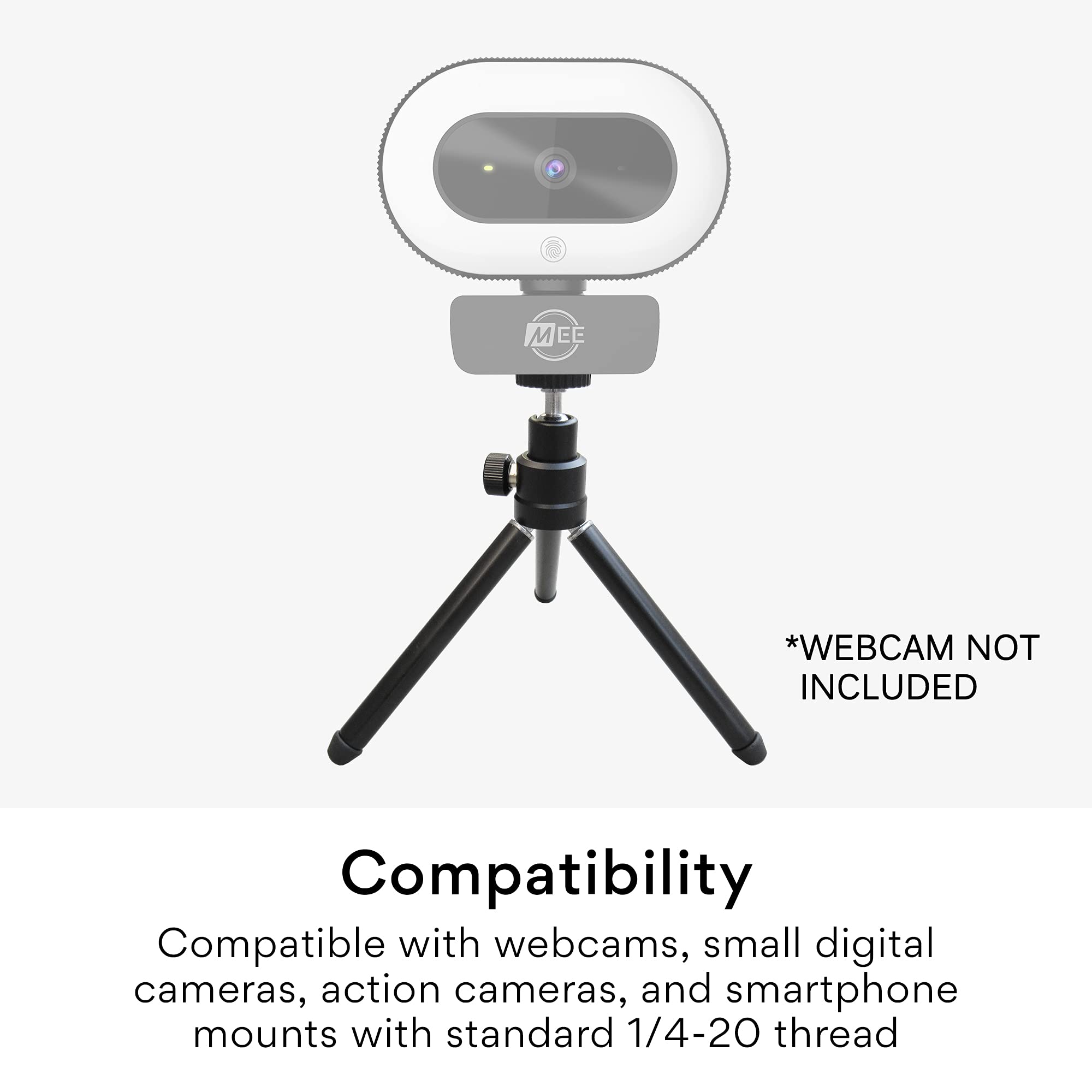Lightweight Mini Tripod for Webcams & Small Cameras - Flexible Portable Desktop Stand for Logitech C920 C925 C920s C922 - Perfect for Video Conferencing, Streaming & Travel Photography