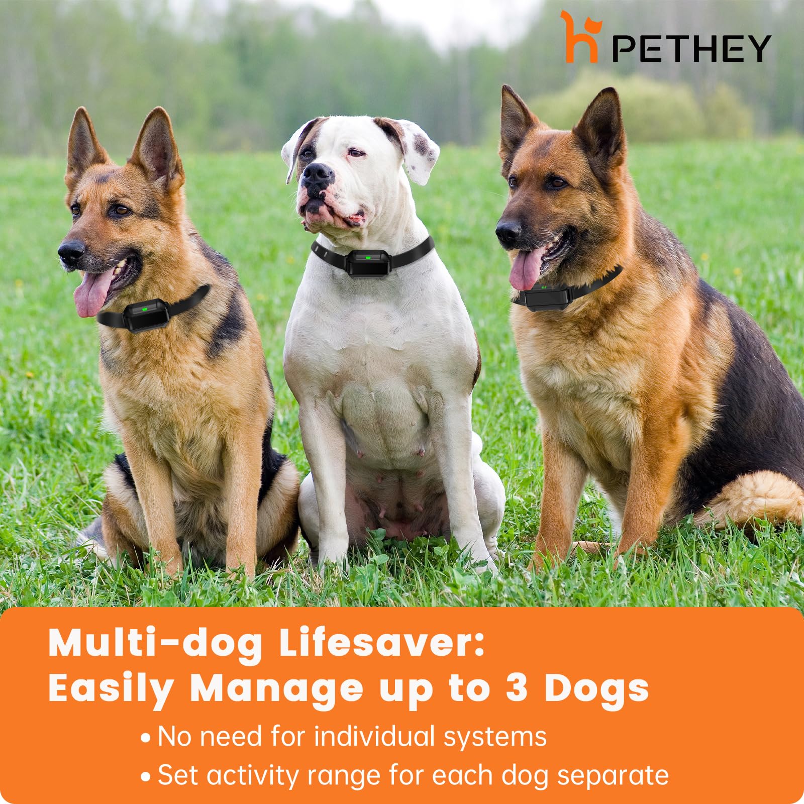 **3-in-1 Wireless Dog Fence System – Up to 1 Acre Coverage, Real-Time Distance Monitoring for Medium to Large Dogs (20-110 lbs) – Indoor & Outdoor Pet Training & Safety Barrier – Perfect for Backyards, Parks, and Home Security**