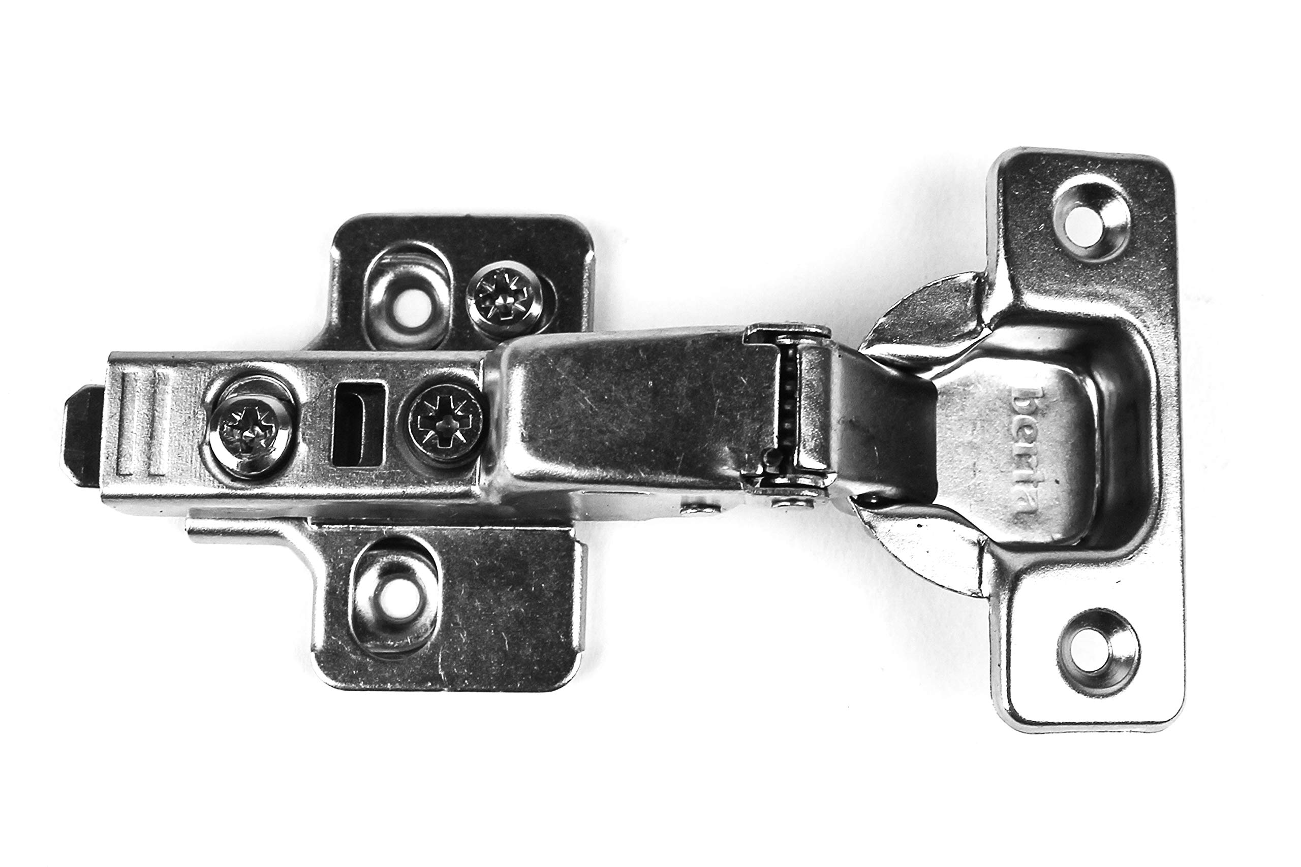 40-Piece Berta Soft Close Frameless Cabinet Hinges - 110° Half Overlay, 6-Way 3-Cam Adjustable Concealed Hinges for Kitchen & Bathroom Cabinets - Perfect for DIY Installation & Cabinet Upgrades