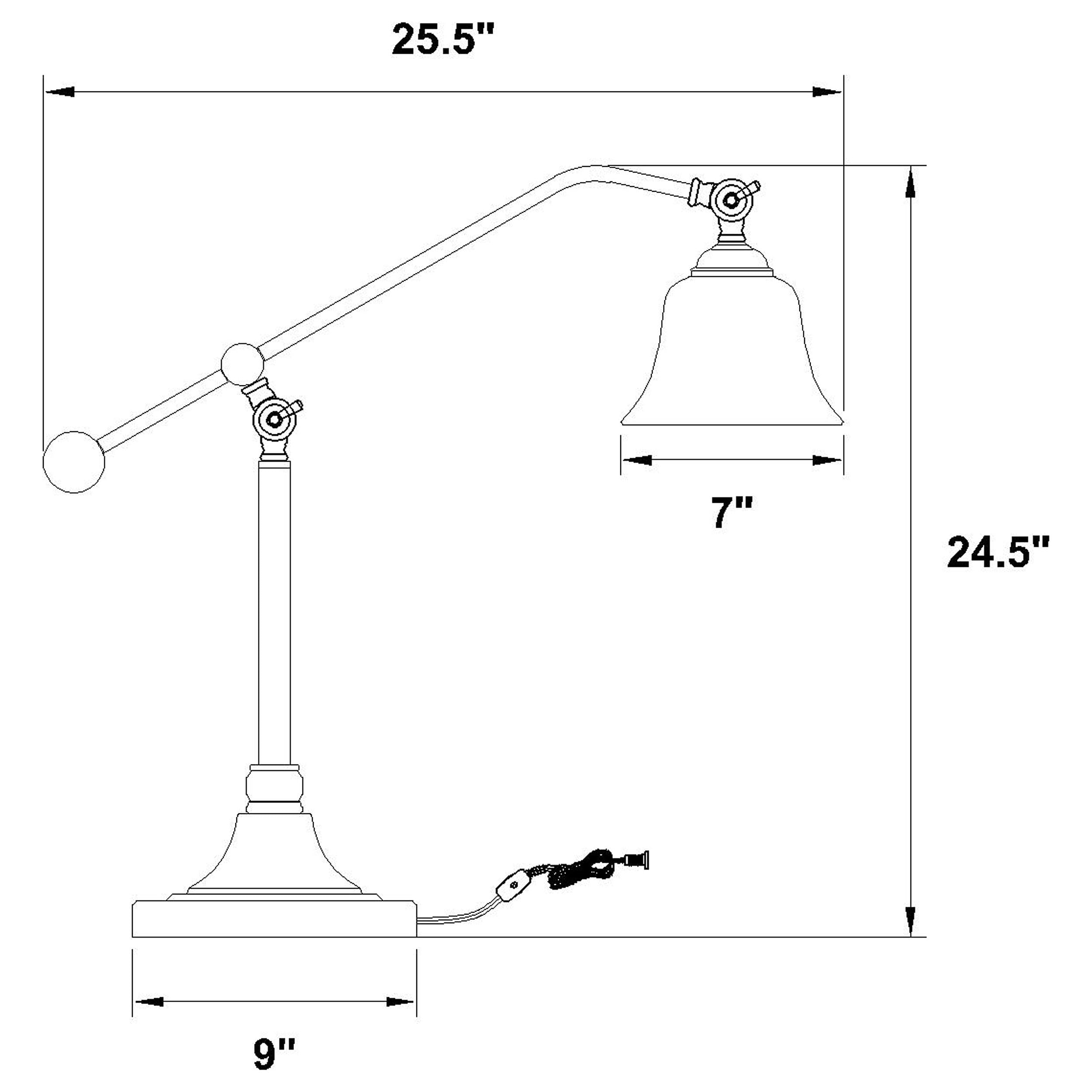 Coaster Home Furnishings Modern LED Desk Lamp with Adjustable Brightness - Perfect for Office, Study Room & Bedside Reading