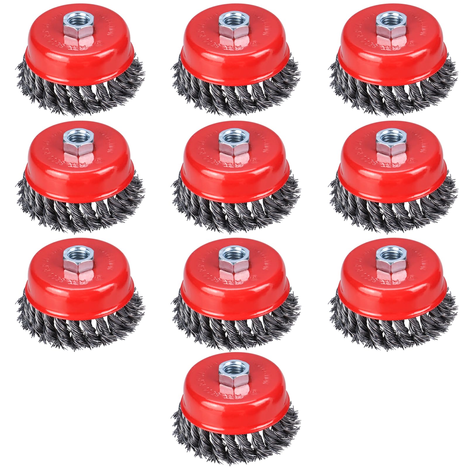 4 Inch Twisted Knotted Wire Cup Brush for Angle Grinder - 5/8