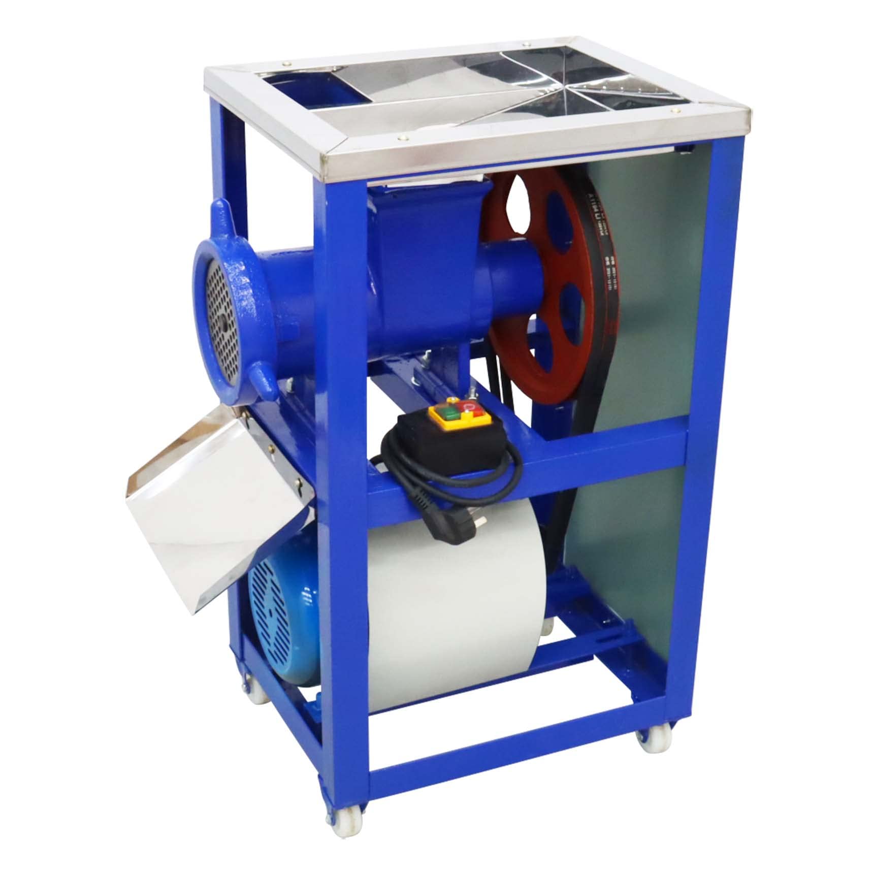 TECHTONGDA Commercial 2.2KW Electric Meat Grinder - Heavy Duty 220V Mincer with 8mm Plate for Chicken, Fish, Vegetables & Animal Feed - Durable Painted Iron Frame - Perfect for Butcher Shops, Restaurants & Home Kitchens