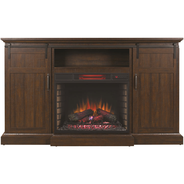 Modern Manning TV Stand with Built-in Speakers & Electric Fireplace - Perfect for Living Room, Bedroom & Home Theater Setup