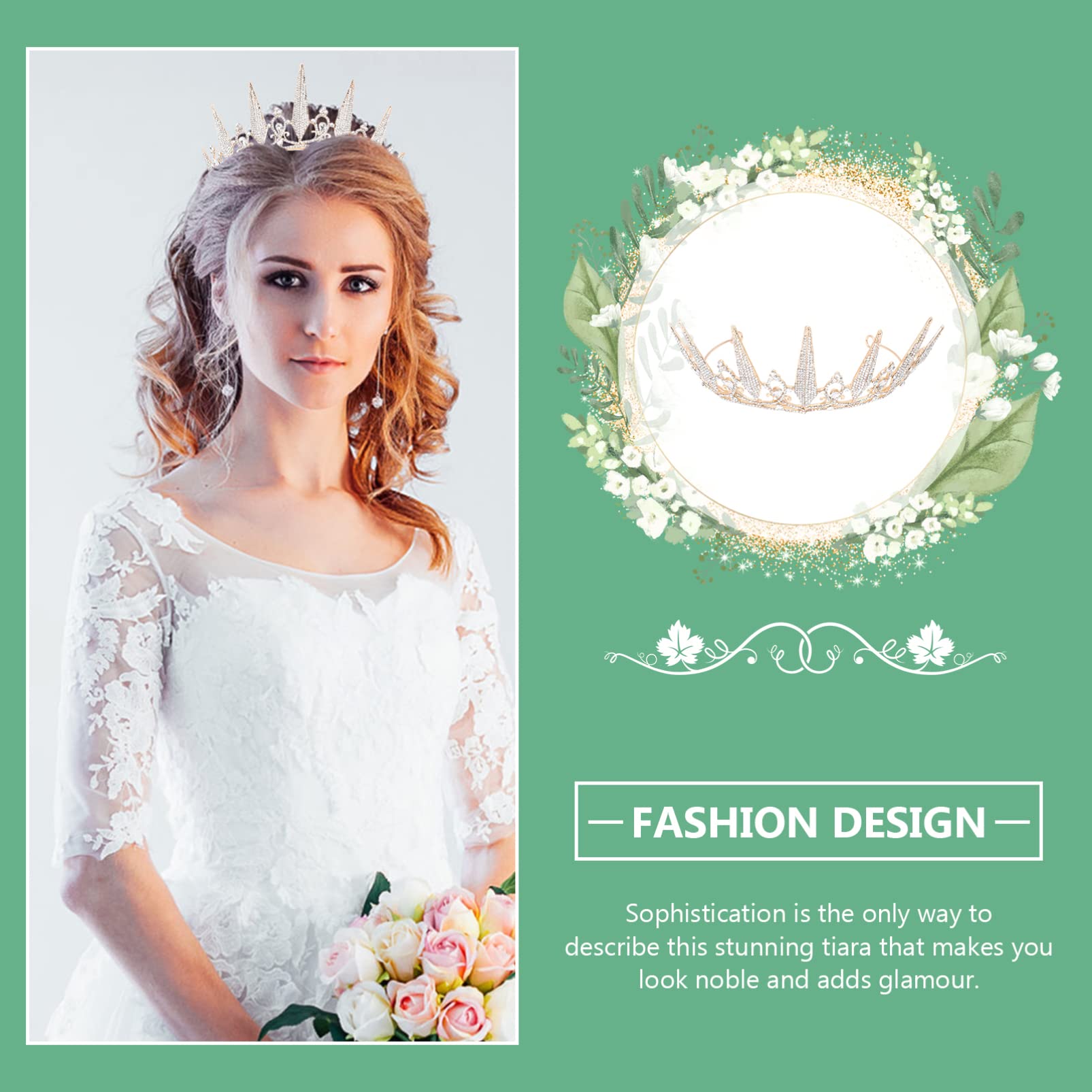 Sparkling Rhinestone Bridal Tiara for Women - Elegant Wedding, Prom, Pageant & Birthday Crown Headband - Perfect for Brides, Prom Queens & Special Occasions