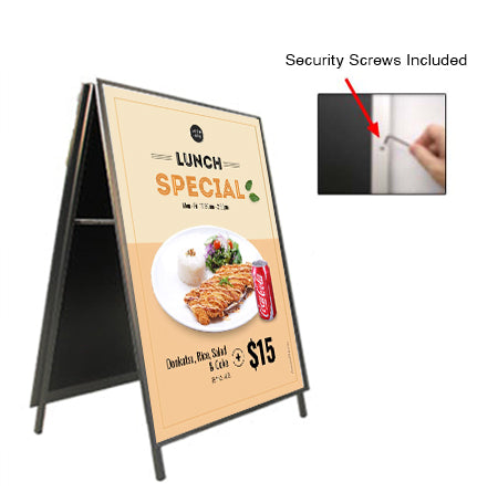 36x60 A-Frame Sign Holder with Security Screws - 1 1/4