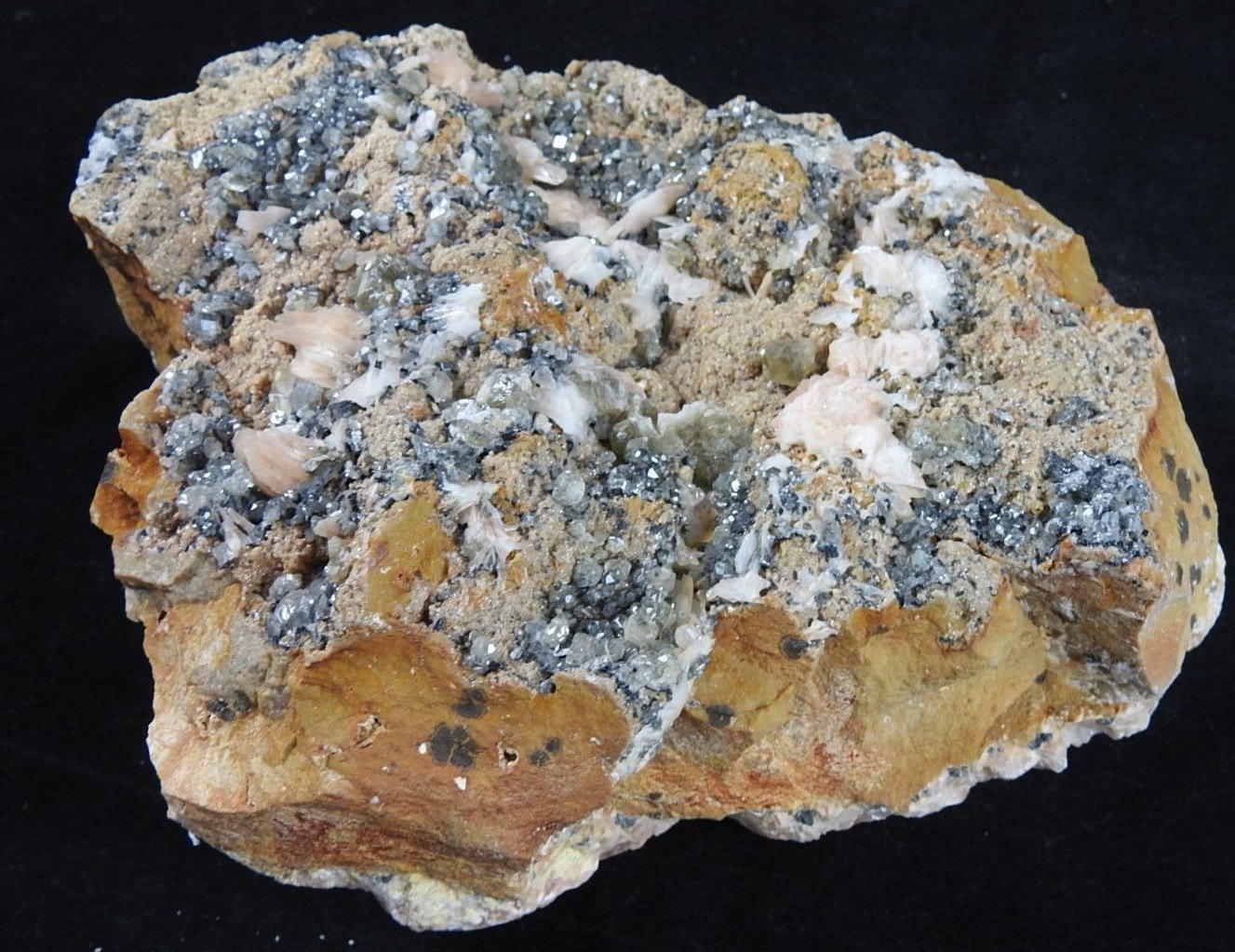 Natural Cerussite, Galena & Barite Mineral Specimen - Rare Crystal Collection for Geology Enthusiasts & Home Decor