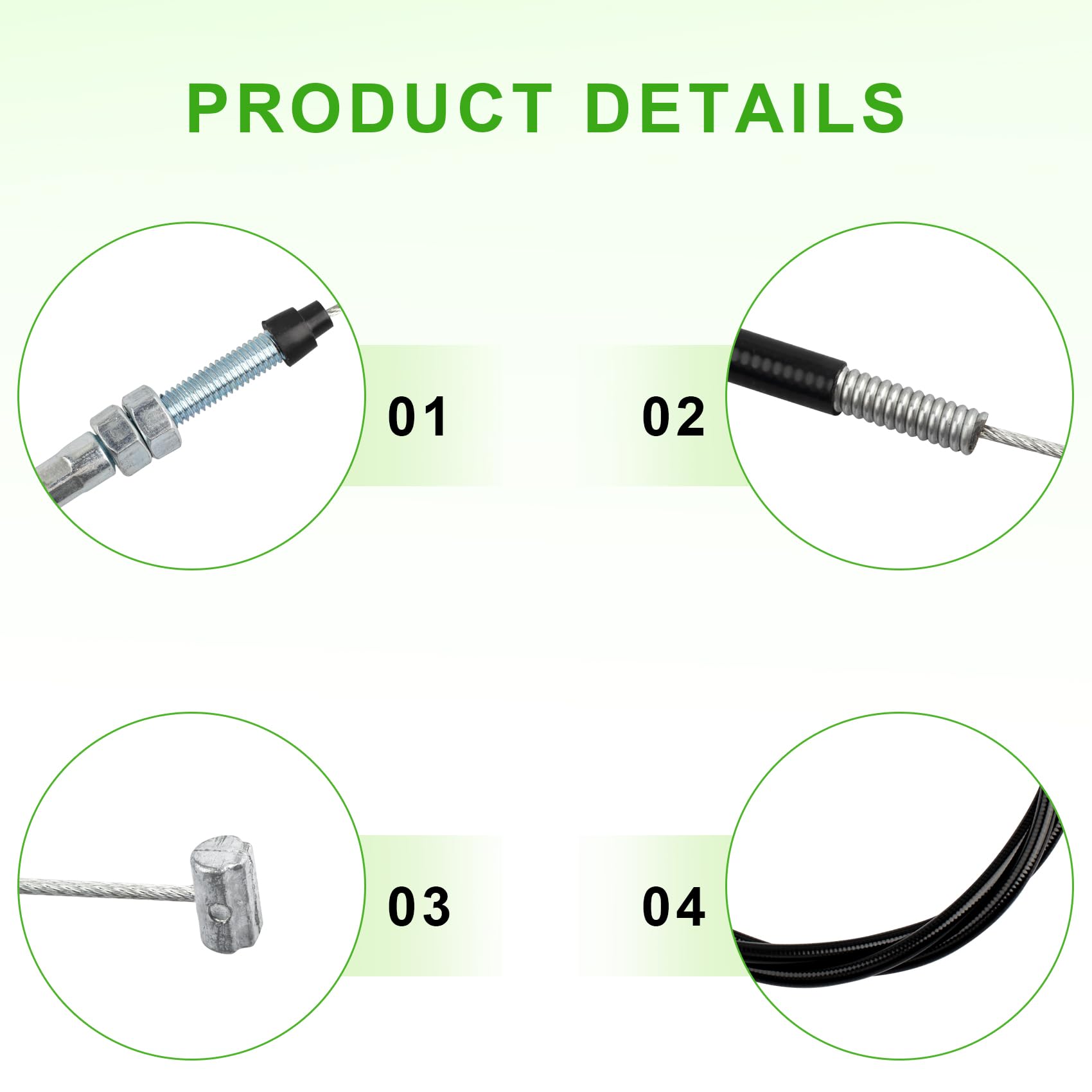 HRD535 HRD536 Lawn Mower Brake Cable - GH45843 Replacement for Outdoor Mowing