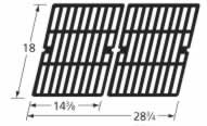 Music City Metals 68502 Gloss Cast Iron Cooking Grid Replacement - Compatible with Ducane, Grill Chef & Other Select Gas Grill Models (Set of 2) - Perfect for Outdoor BBQs, Backyard Grilling & Camping Cooking