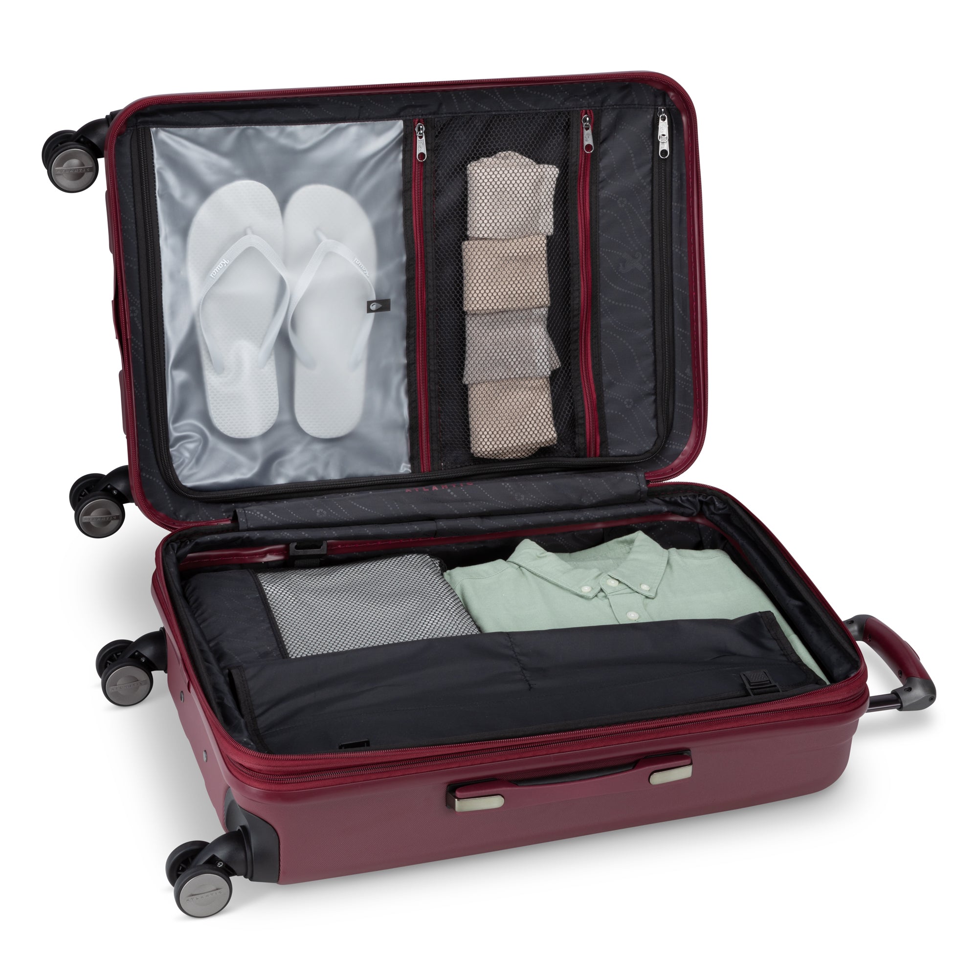 Atlantic Propeller 3-Piece Luggage Set - Lightweight Spinner Suitcase with TSA Lock for Travel, Business Trips & Family Vacations