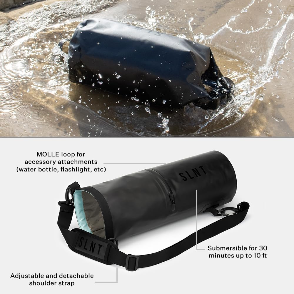 SLNT Waterproof Faraday Dry Bag 10L - Military-Grade RFID Blocking Backpack for Electronics | Waterproof & Signal Proof Protection | Ideal for Travel, Hiking, and Emergency Preparedness