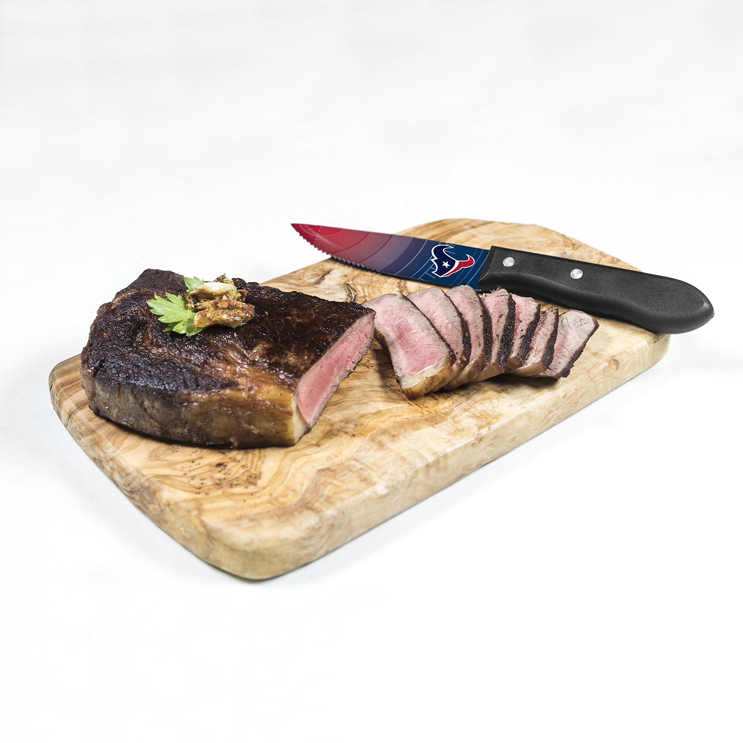 Premium NFL-Themed Steak Knife Set - Unisex Stainless Steel Steak Knives for Meat Cutting - Perfect for Game Day BBQs, Tailgating & Sports Fan Gifts