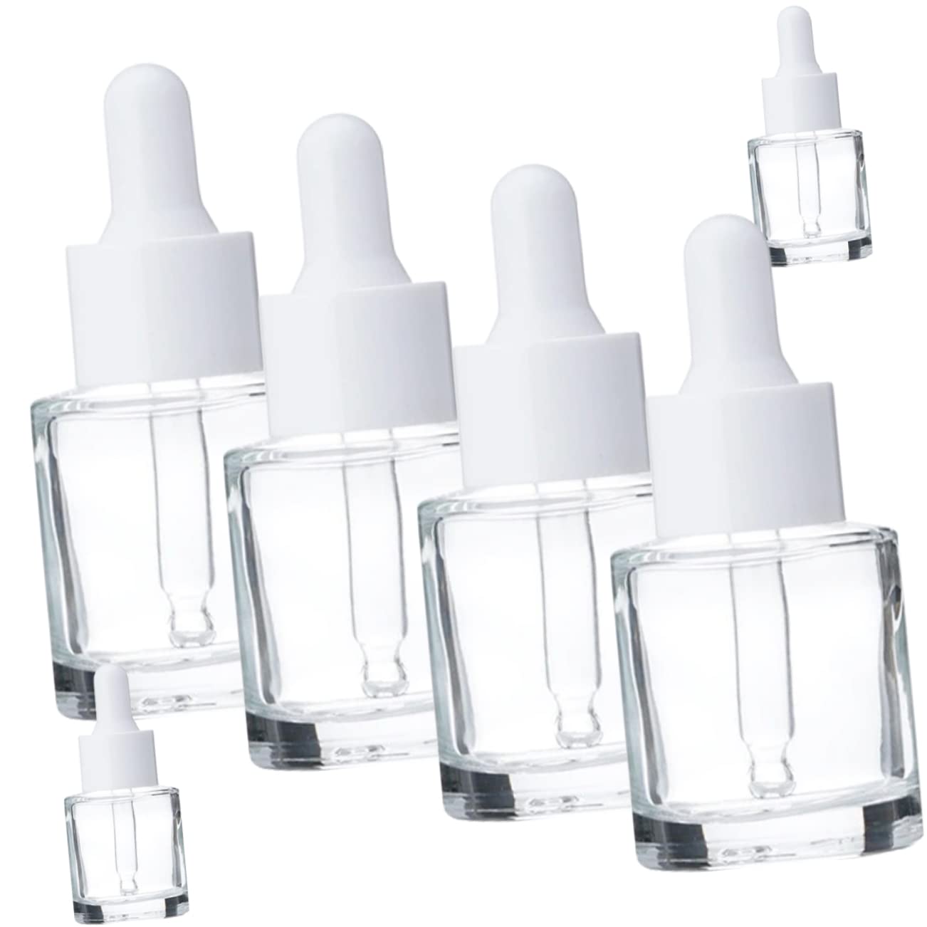 6-Piece Refillable Glass Lotion Bottles with Eye Droppers - Essential Oil Vials, Perfume Dropper Bottles for Travel, DIY & Aromatherapy - Perfect for Skincare, Home Spa & On-the-Go Use