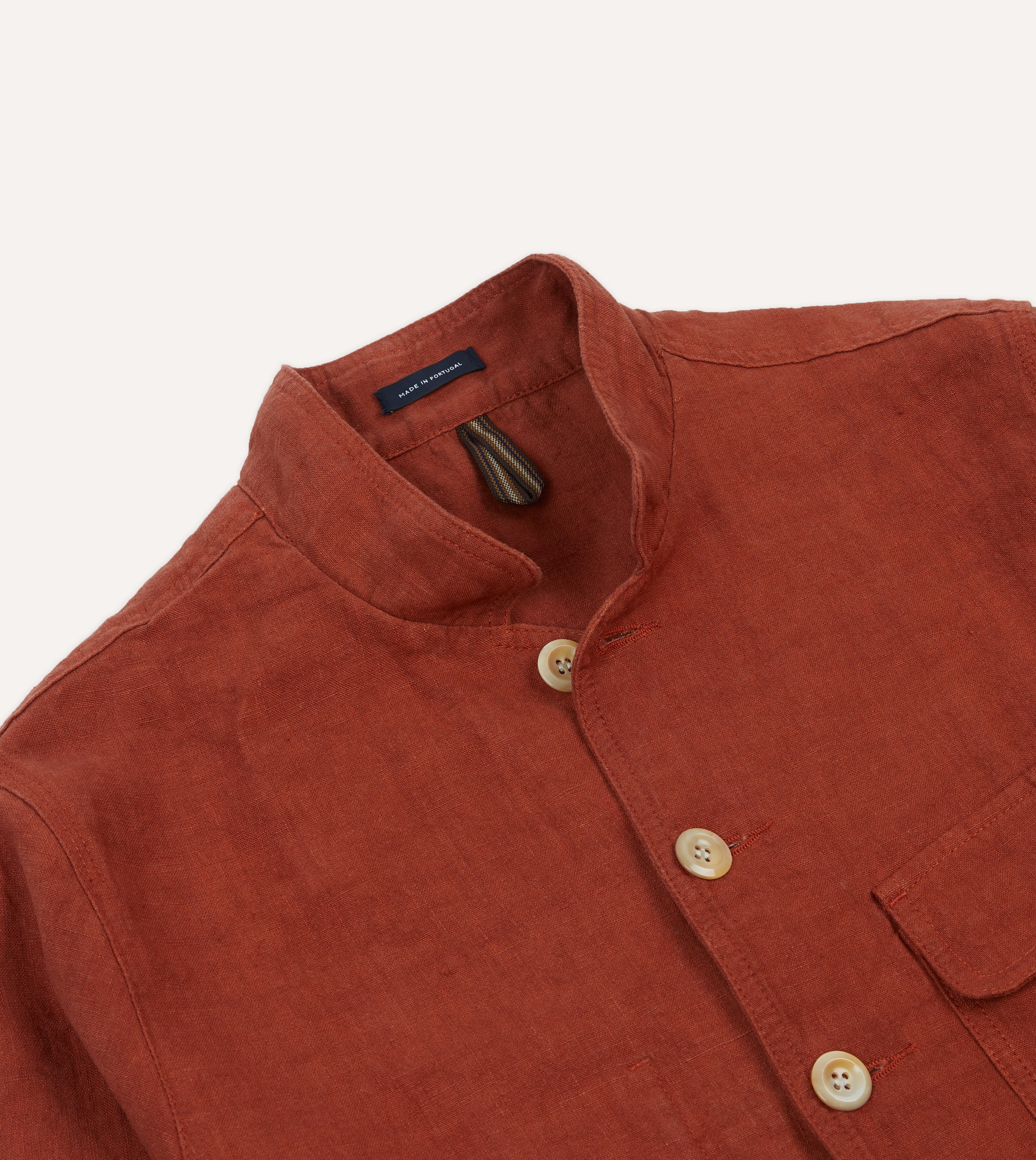 Rust Linen Forestiere Jacket - Lightweight Breathable Linen Coat for Women | Casual Spring & Fall Outerwear | Perfect for Outdoor Adventures & City Strolls