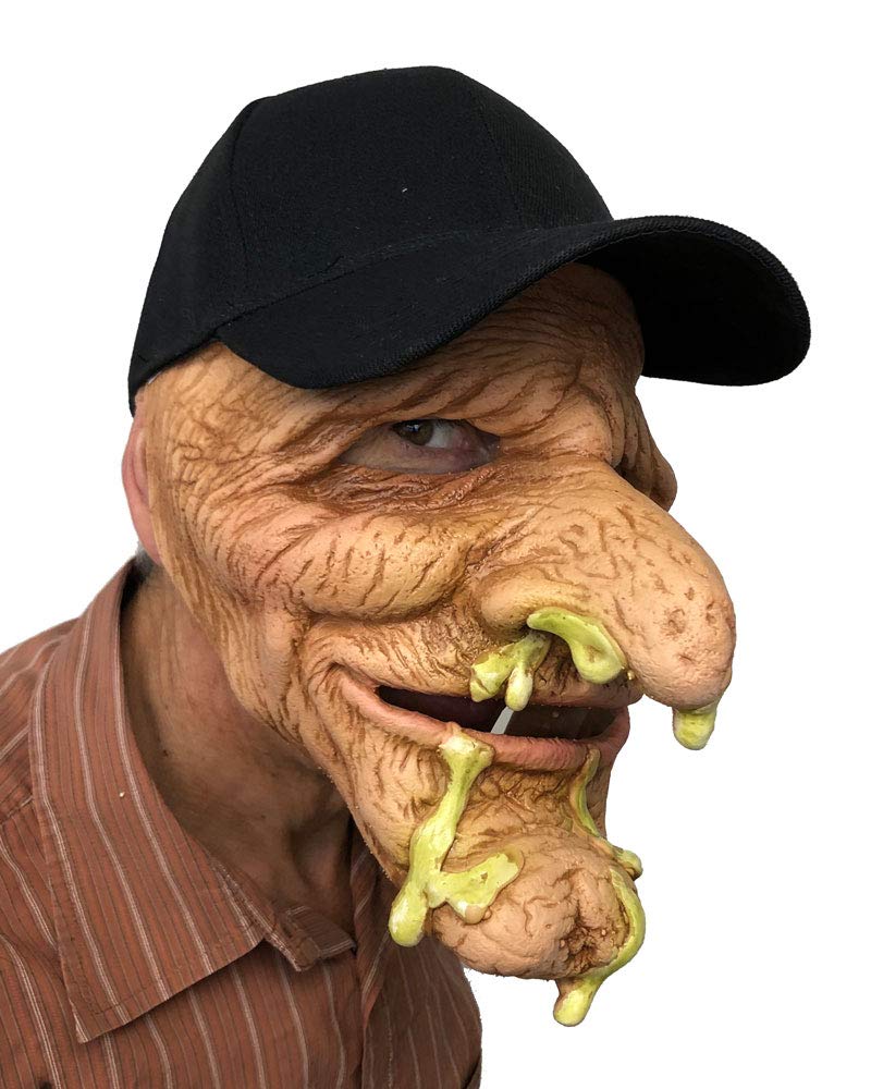 Zagone Studios Snot Your Problem Old Man Halloween Mask - Scary Costume Accessory for Pranks, Cosplay & Horror Parties
