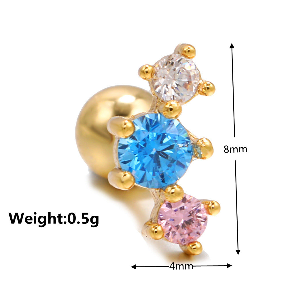 20G Cartilage Tiny Helix Barbell Stud Earrings - Surgical Steel Body Jewelry for Piercing | EGD0054 | Perfect for Cartilage, Helix, and Tragus Piercings - Great Gift for Women and Teens