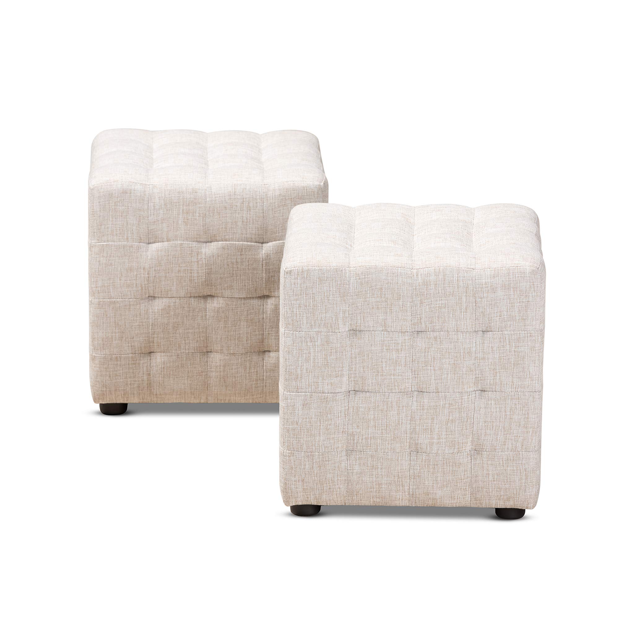 Baxton Studio Beige Ottoman with Storage - Perfect for Living Room, Bedroom & Home Decor - One Size Fits All