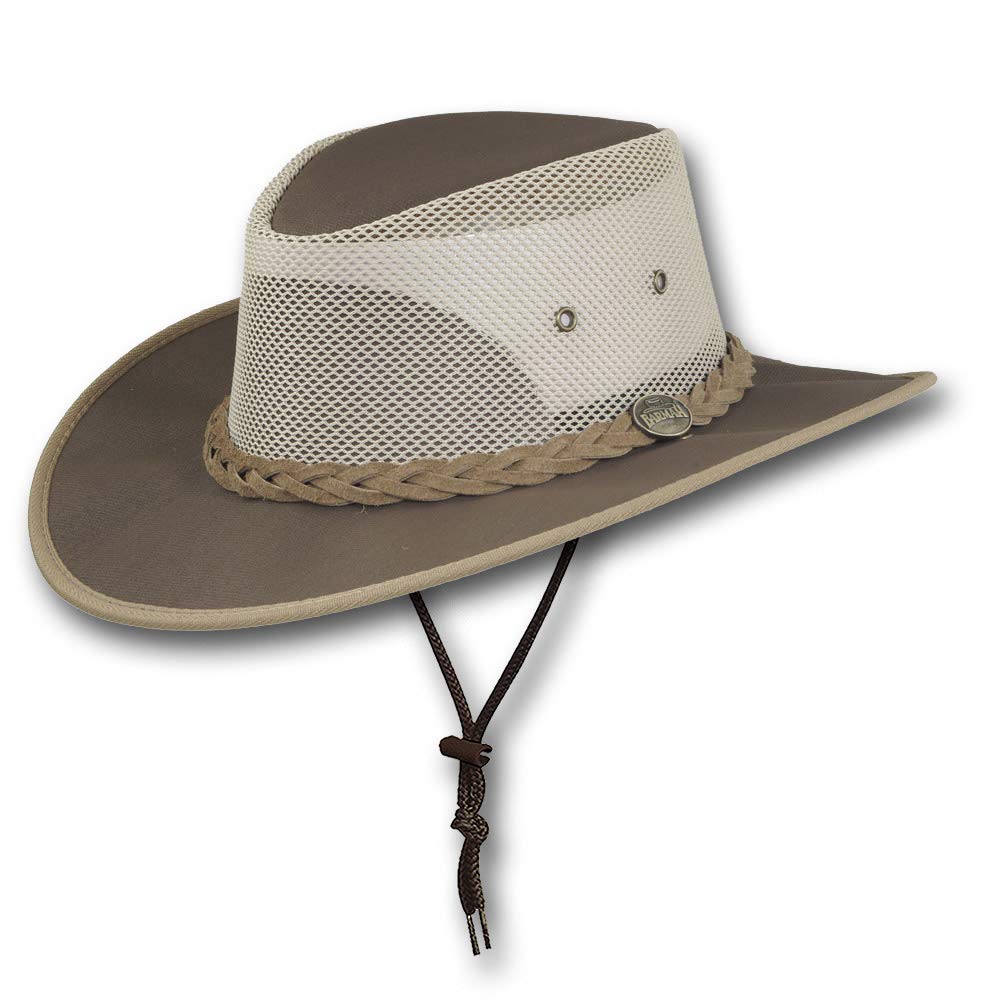 Barmah Hats Canvas Fedora Cooler Hat - Breathable Summer Sun Protection for Men & Women - Perfect for Outdoor, Travel, and Beach Activities