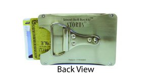 Storus Smart Belt Buckle Card Holder with Hidden RFID Blocking Pocket - Secure Wallet Alternative for Men - Perfect for Travel, Work & Everyday Use - Great Gift Idea
