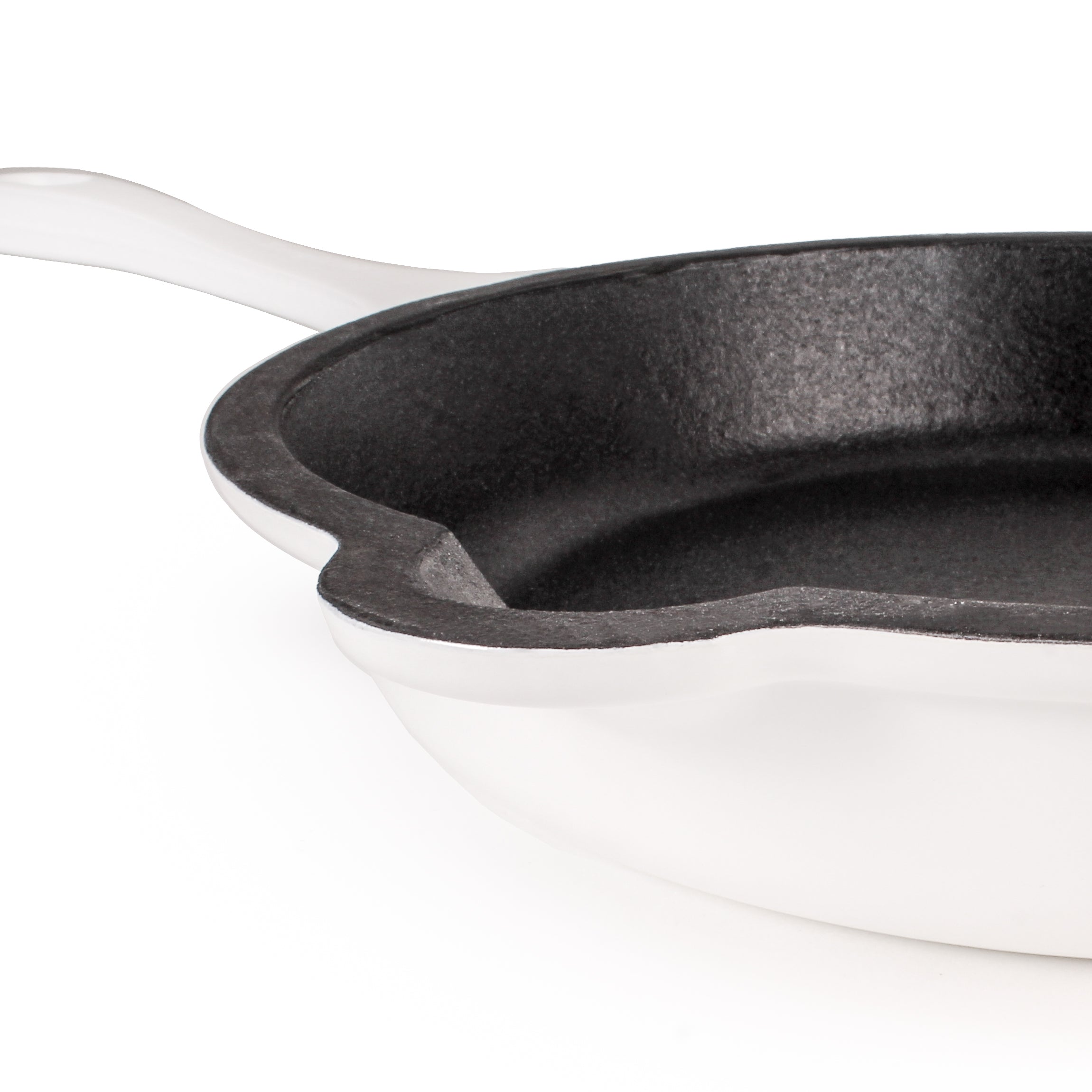 BergHOFF Neo 3-Piece Cast Iron Cookware Set - Grill Pan, Fry Pan & Slotted Steak Press - Premium White Enamel Coating - Perfect for Stovetop, Oven & Outdoor Cooking - Ideal for Steaks, Burgers & Pancakes
