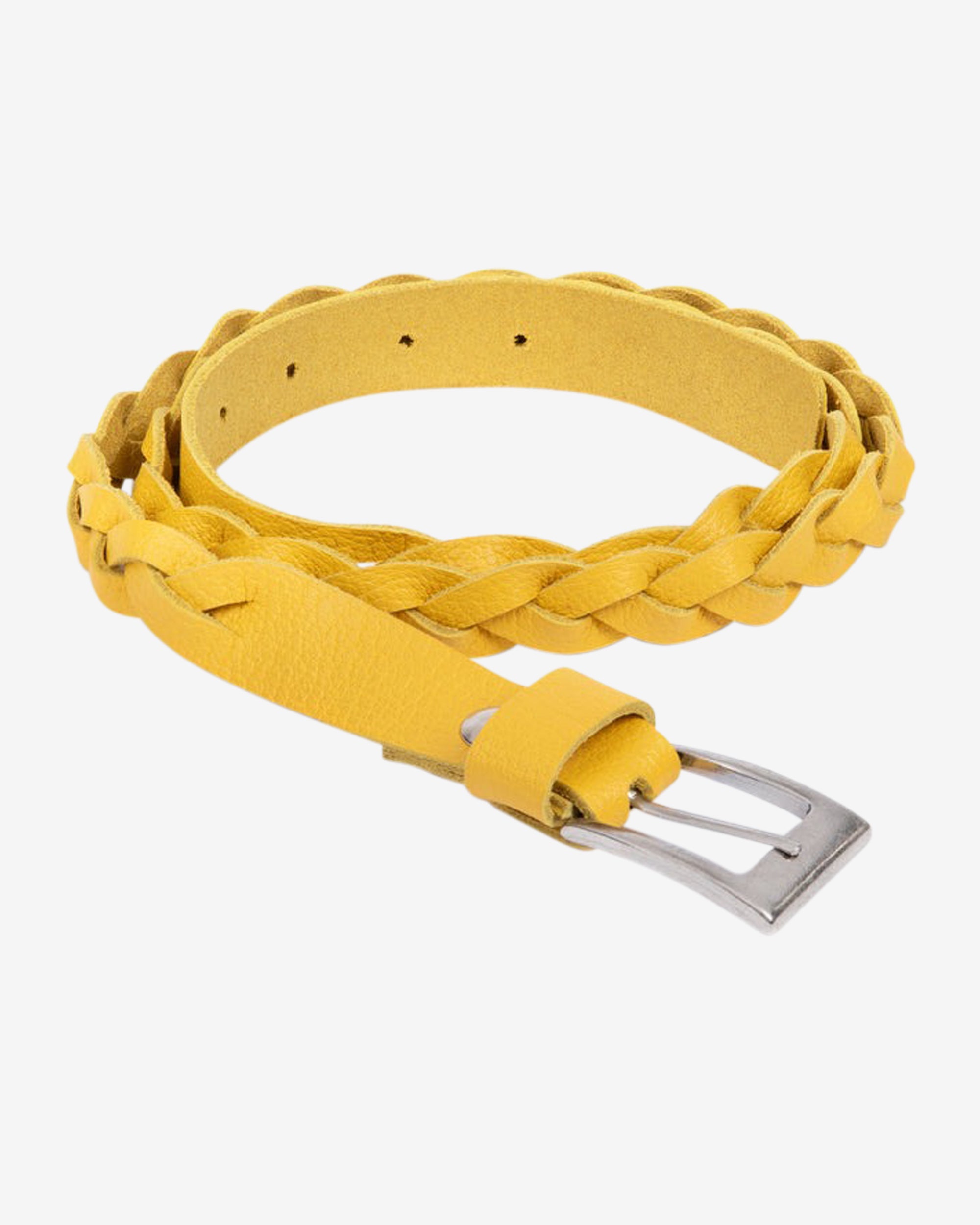 Lowie Yellow Braided Belt for Women - Stylish & Adjustable Waist Belt for Jeans, Dresses & Casual Outfits