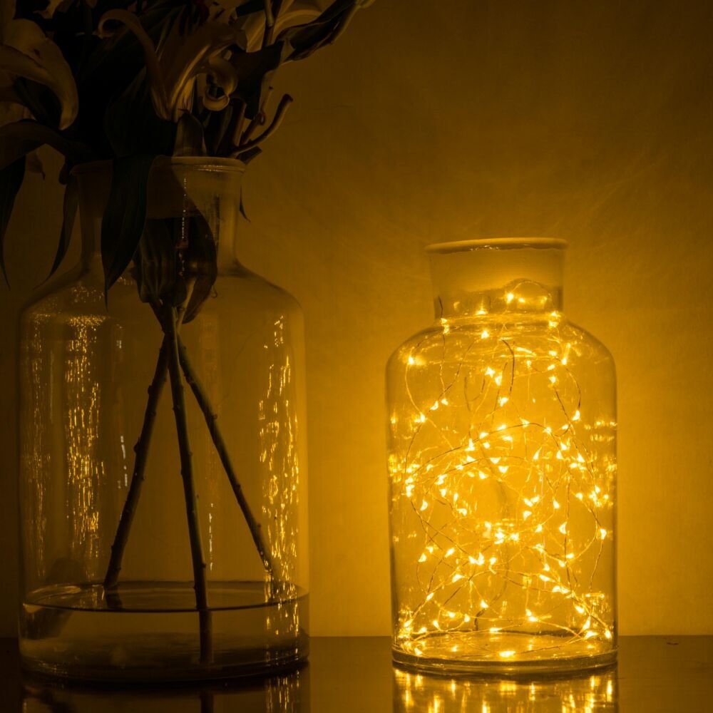 Solar LED String Lights 40ft - Waterproof Outdoor/Indoor for Garden, Patio, Party