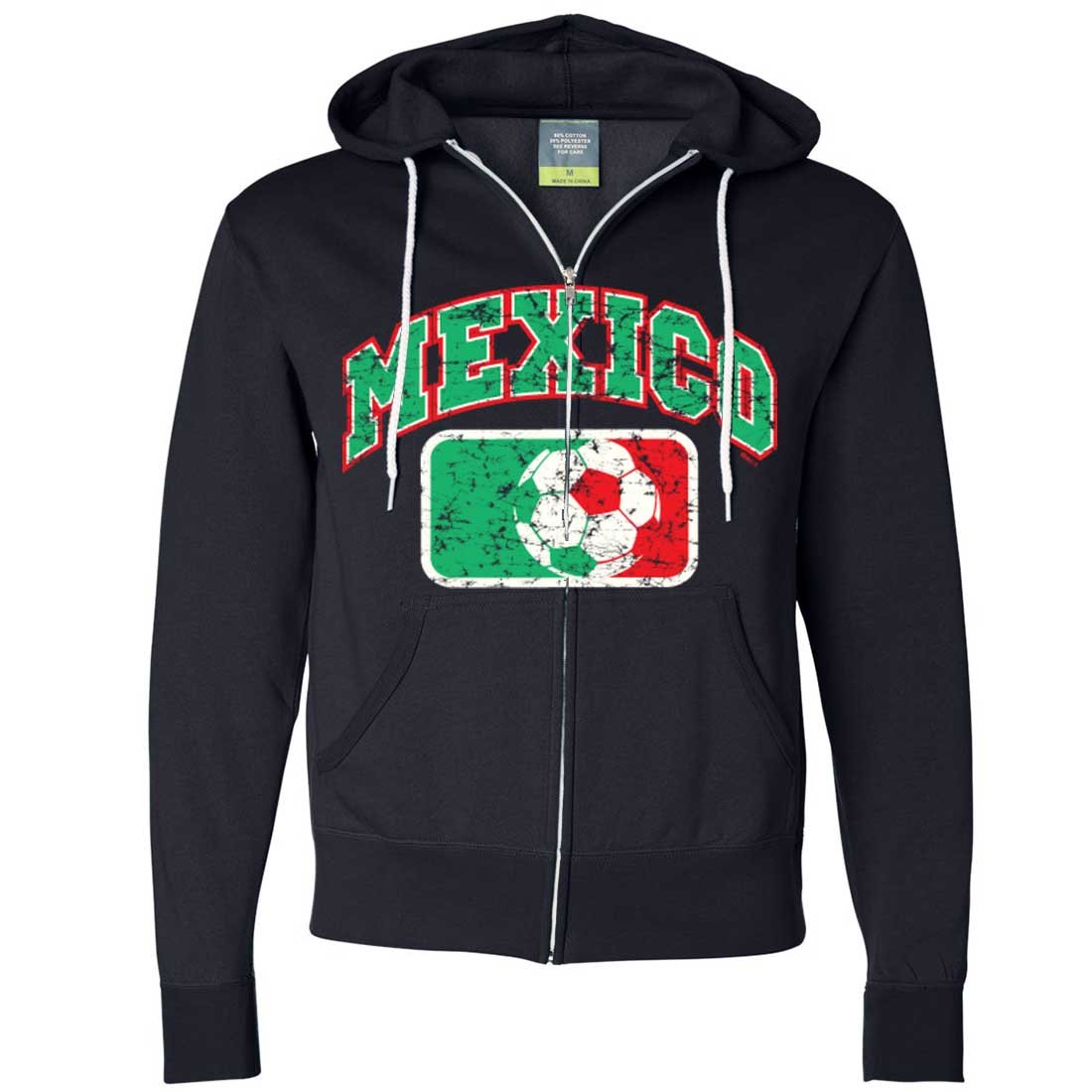 Vintage Mexico Soccer Team Zip-Up Hoodie - Retro Futbol Jacket for Men & Women - Perfect for Game Day, Casual Wear & Fan Apparel