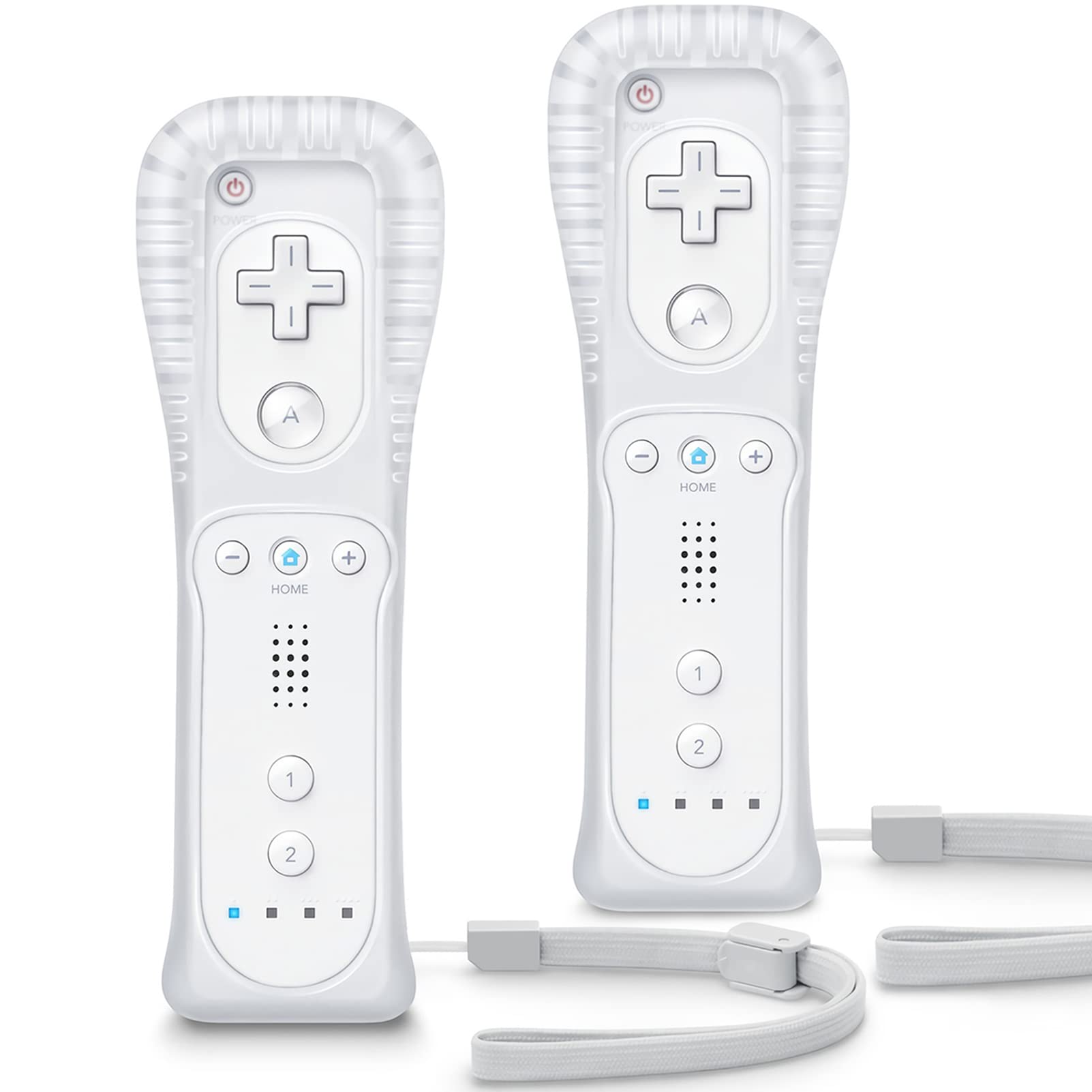Original Wii Controller 2 Pack with Silicone Case & Wrist Strap - Compatible with Wii U & Wii Consoles - Wireless Motion Remote for Gaming (White) - Perfect for Family Game Nights & Interactive Play
