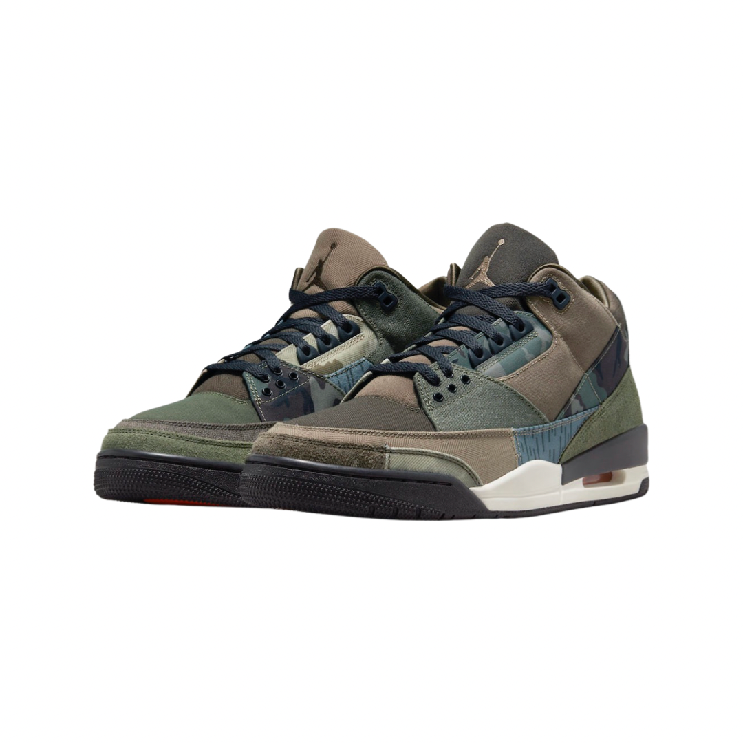 Air Jordan 3 Retro Special Edition Patchwork Camo Sneakers - Dark Hazel Multi-Color (DO1830-200) | Men's Basketball Shoes for Streetwear & Casual Outfits