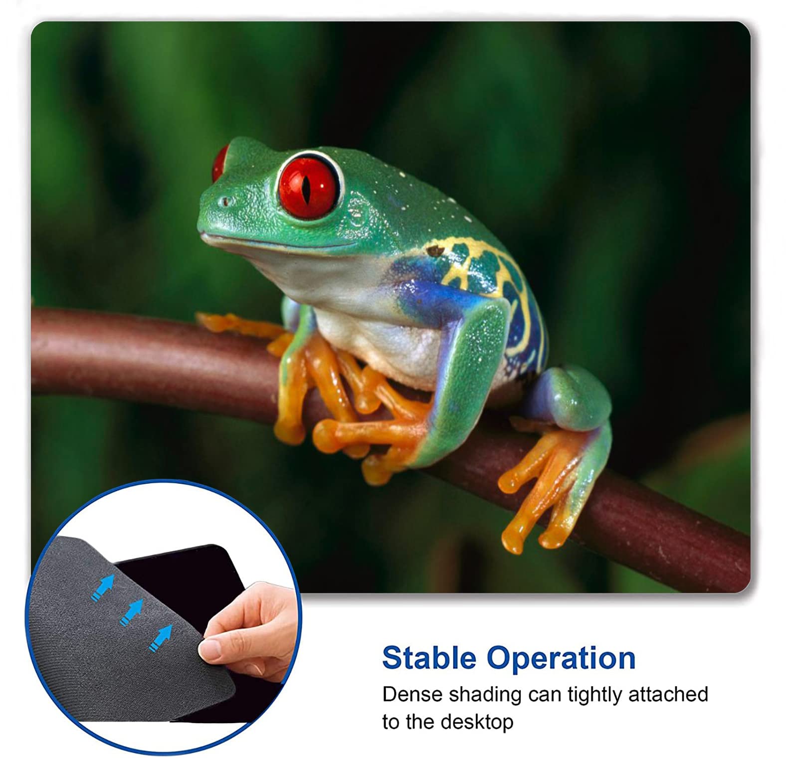 Custom Rectangular Gaming Mouse Pad with Oil Painting Frog Design - Non-Slip Natural Rubber Base for PC & Laptop - Perfect for Gamers, Office & Home Workspaces