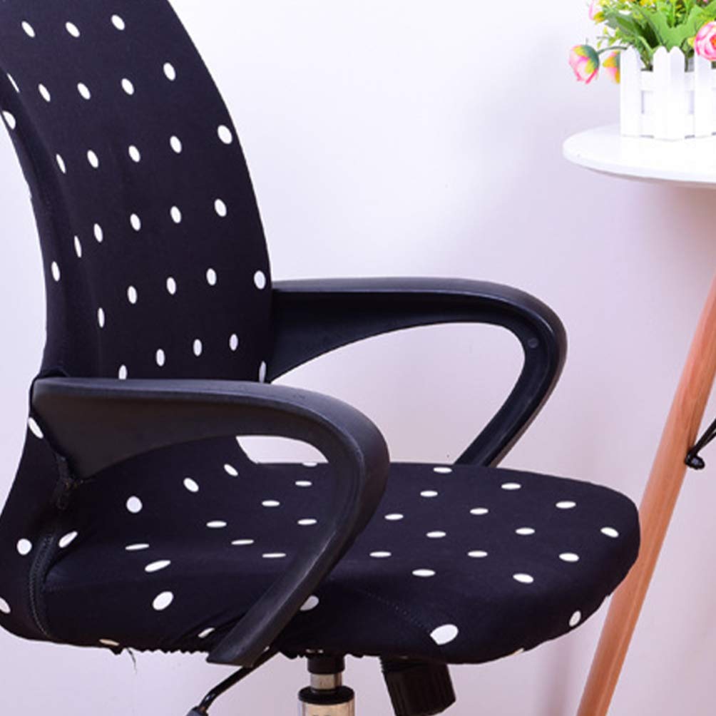 VOSAREA Stretch Dot Pattern Office Chair Cover - Breathable Slipcover Protector for Desk Chairs, Home & Office Use, Easy to Install & Wash