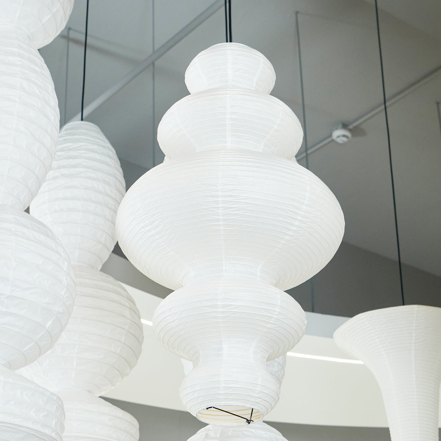 Akari Juni Pendant Lamp - Modern Japanese Paper Lantern Light Fixture for Living Room, Bedroom & Dining Room Decor