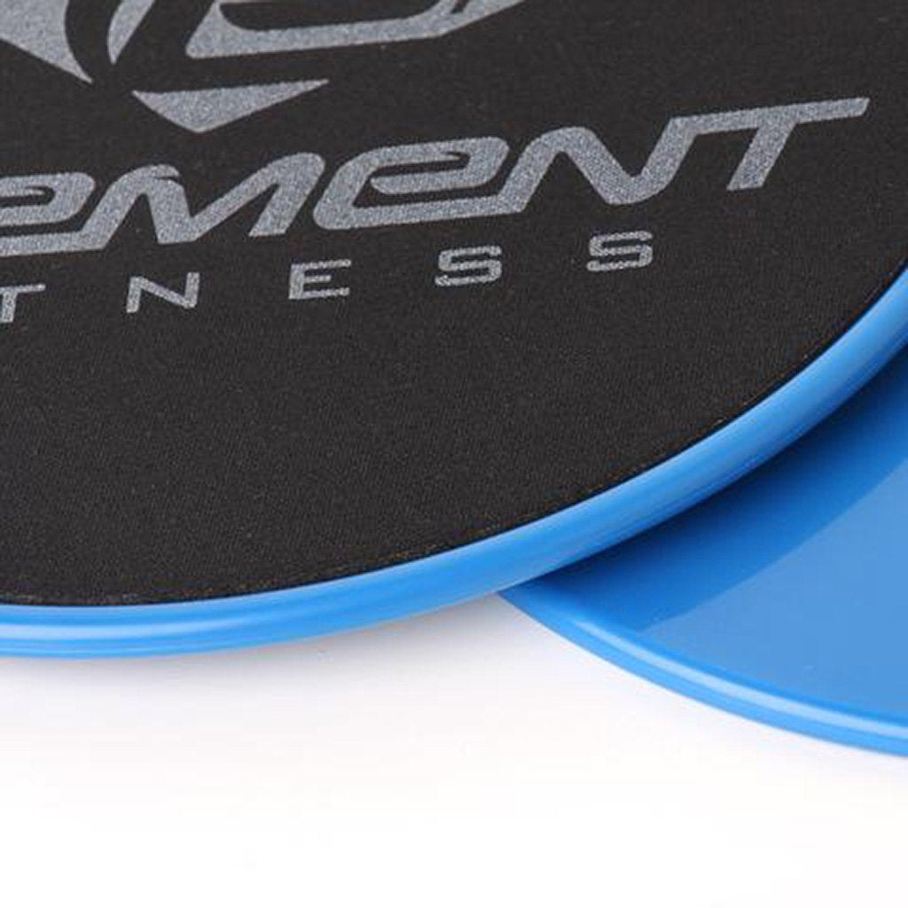 Element Fitness XL Power Gliding Discs Set - 9 Inch Non-Slip Exercise Sliders for Home Workouts, Core Training & Full Body Fitness - Perfect for Hardwood Floors & Carpet Use