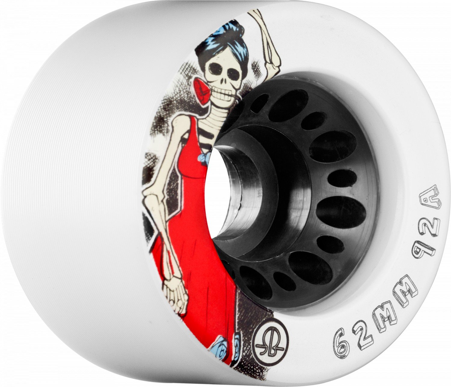 Roller Bones Day of the Dead Roller Derby Skate Wheels - High Performance Roller Skating Wheels for Derby, Artistic Skating & Halloween Costumes
