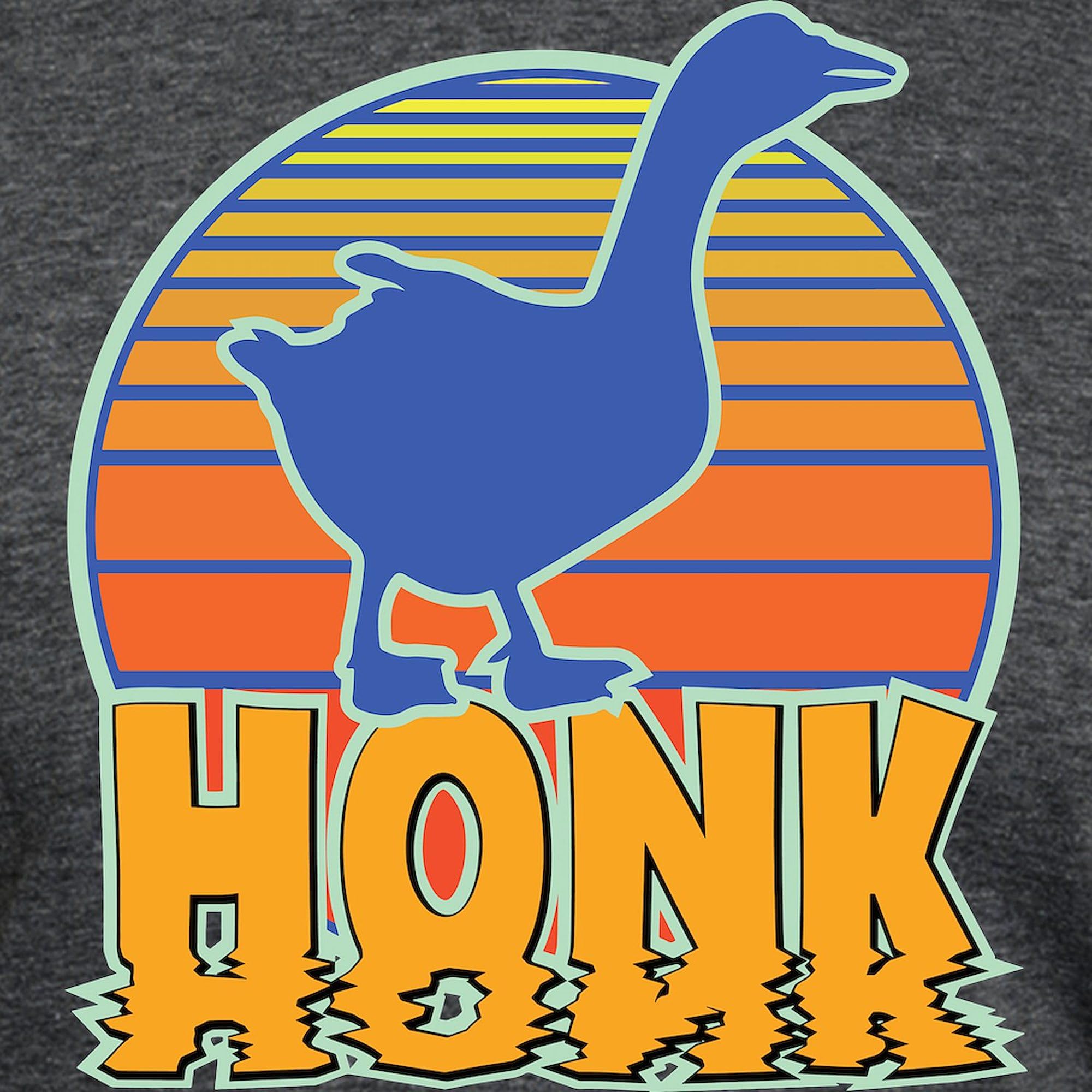 Honk The Goose Men's Tri-Blend T-Shirt - Soft Premium Deluxe Short Sleeve Tee for Casual Wear & Funny Gifts - Perfect for Everyday Outfits, Parties, and Goose Lovers