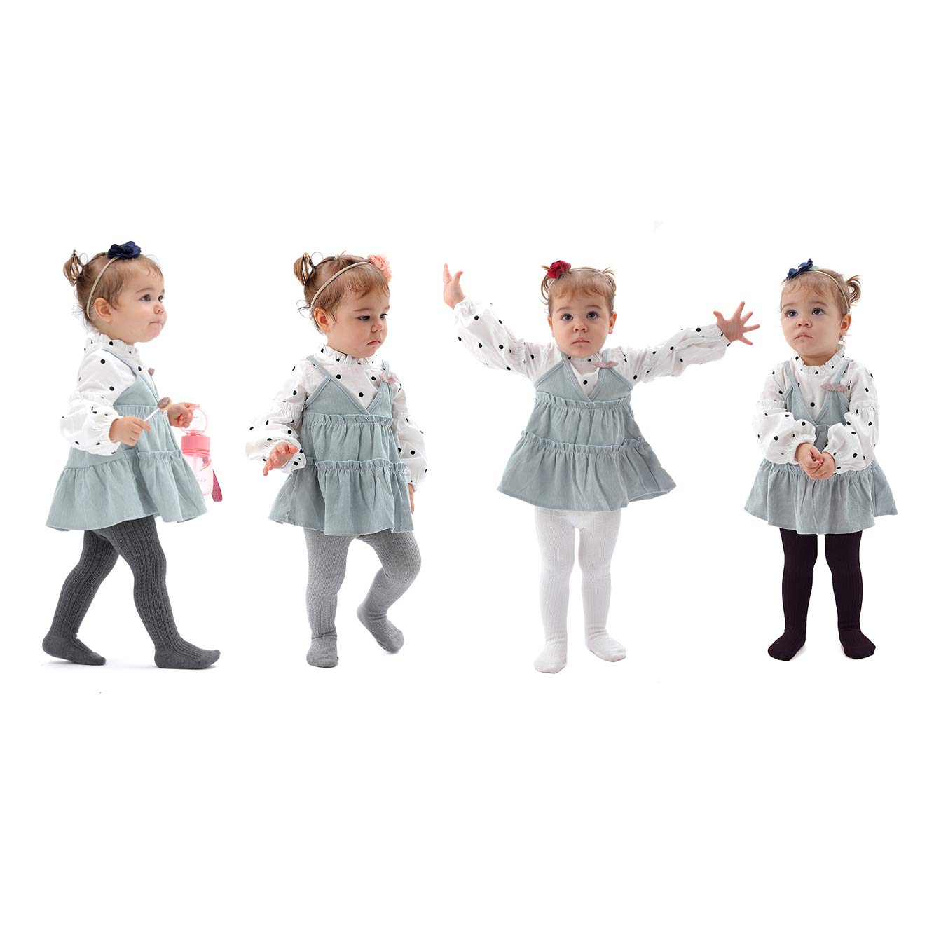 EPEIUS Baby Girls Cable Knit Cotton Tights - Soft Leggings & Stockings for Newborns, Infants & Toddlers (3/6 Pack) - Perfect for Playtime, Daycare & Winter Outfits