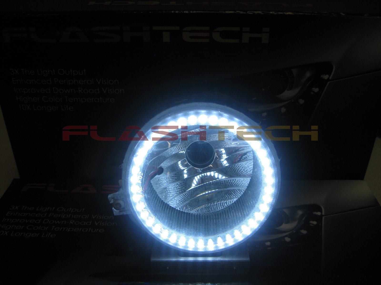 Brightest White LED Halo Ring Headlight & Fog Light Kit with Wireless Remote for Dodge Charger 2005-2010 - Xenon HID Style Lighting for Enhanced Visibility & Night Driving Safety