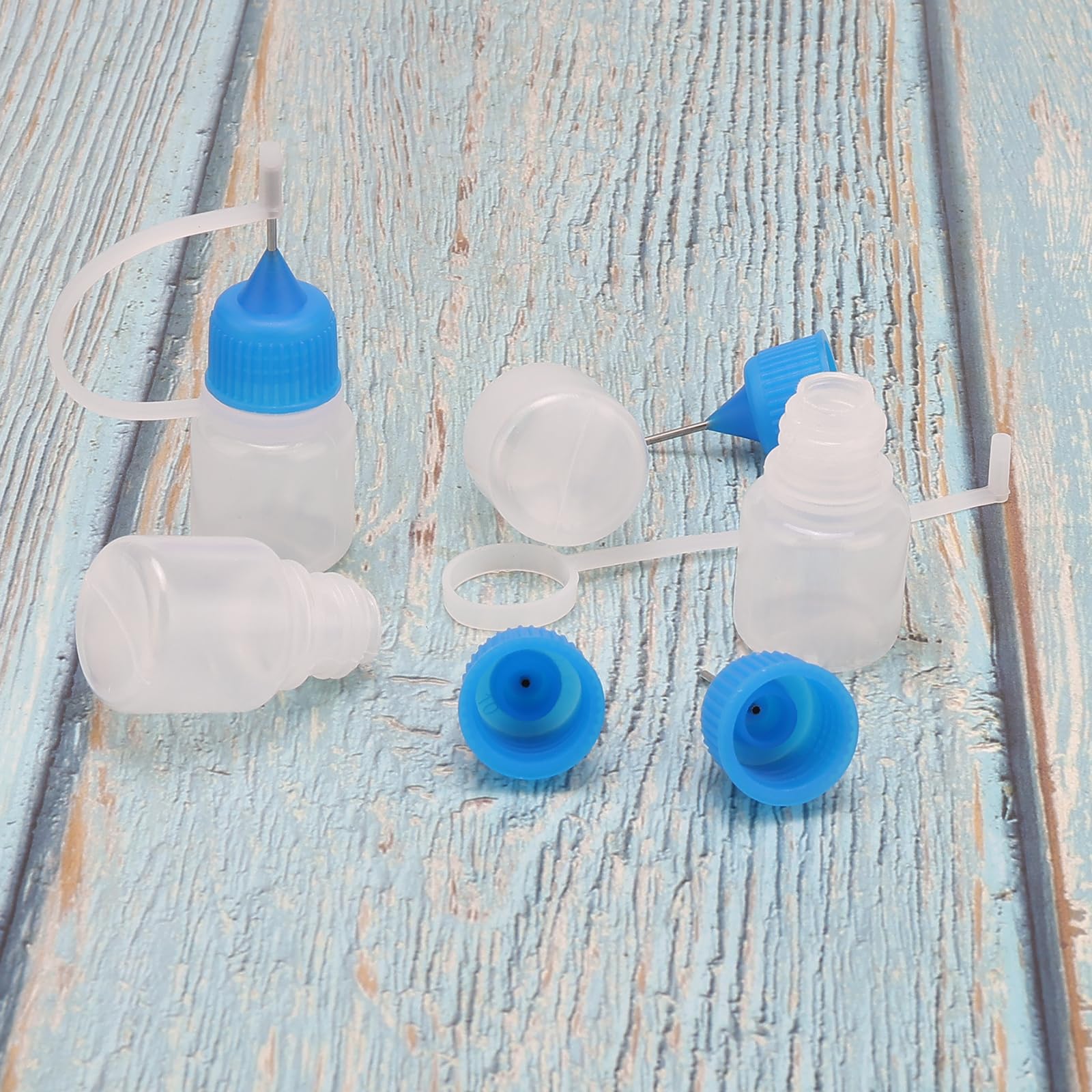 10pcs 3ml Empty Plastic Dropper Bottles with Metal Needle & Blue Cap - Essential Oils, DIY Beauty, Travel-Sized Liquid Containers for Aromatherapy, Cosmetics, and Medicine Storage